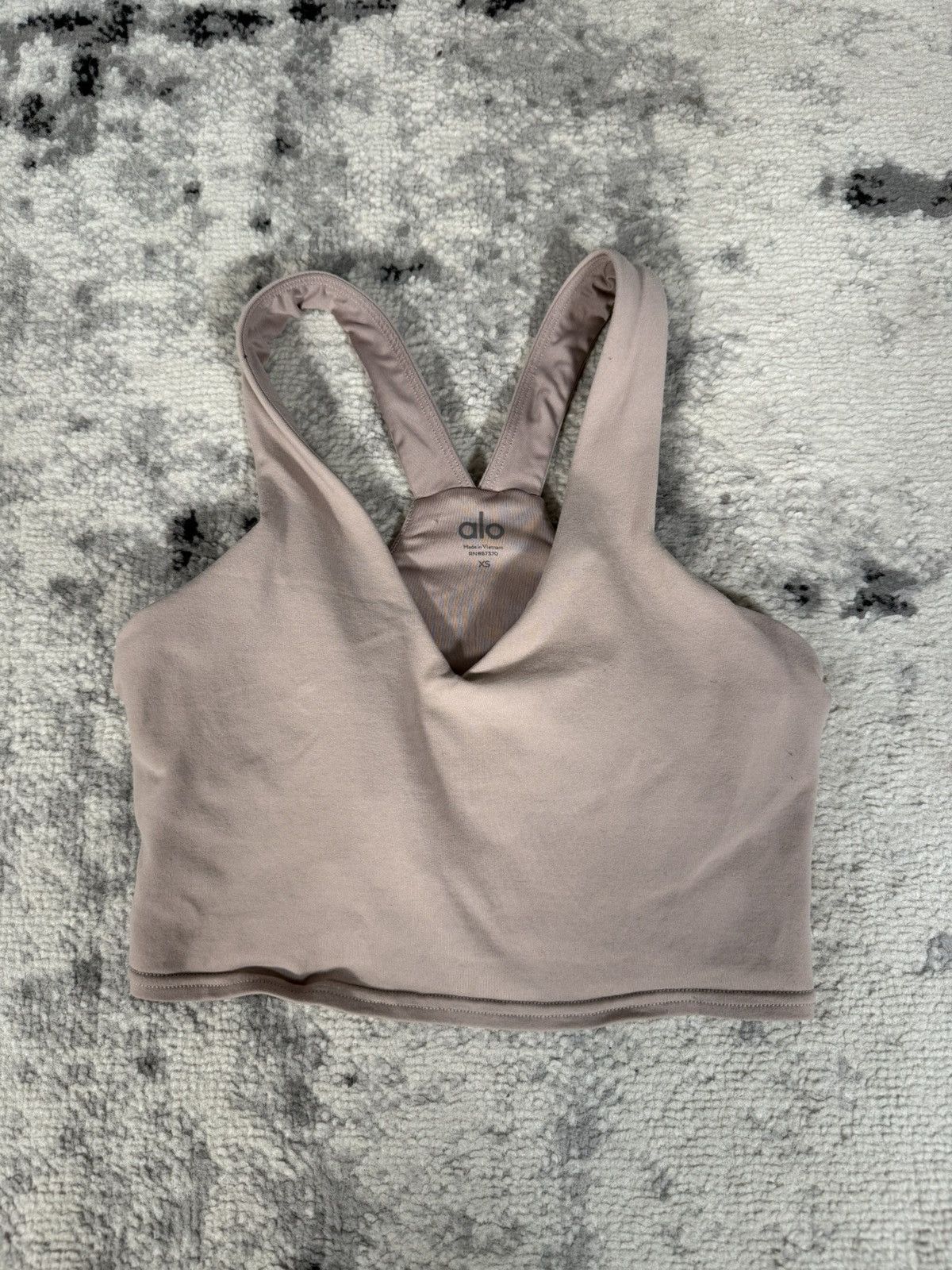 Alo Alo Airbrush Beige Pink Bra Tank Sports Bra Size XS / US 0-2 / IT 36-38 - 3 Thumbnail