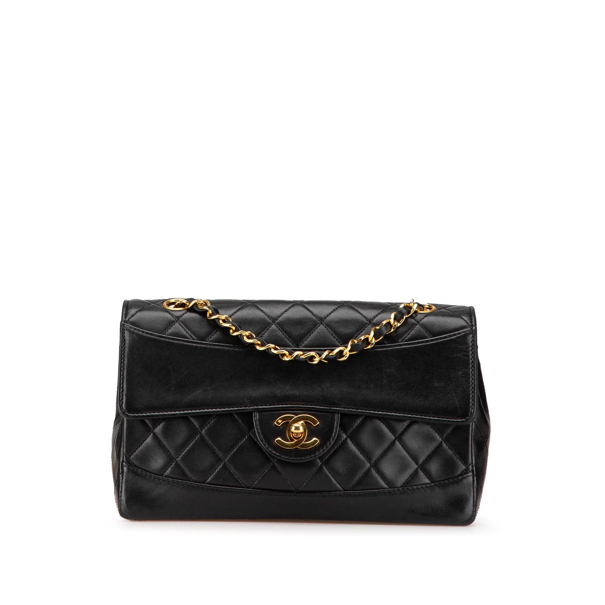 Chanel Chanel Medium CC Quilted Lambskin Single Flap Black Size ONE SIZE - 1 Thumbnail
