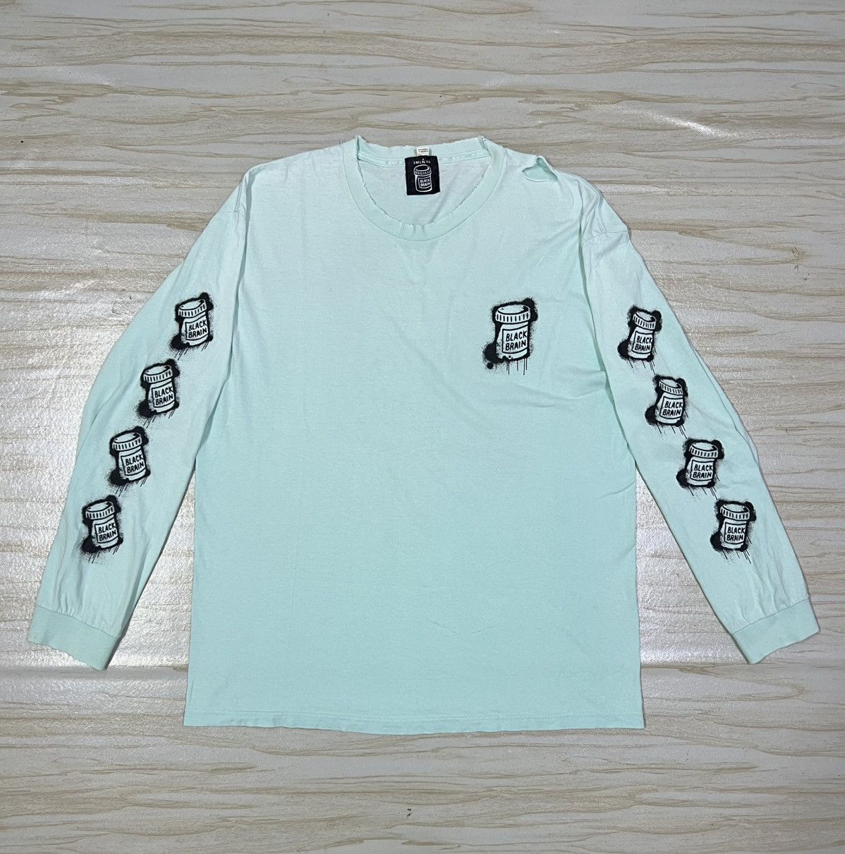 Other Black Brain Dripped Long Sleeve Shirt Size US XL / EU 56 / 4 - 1 Thumbnail