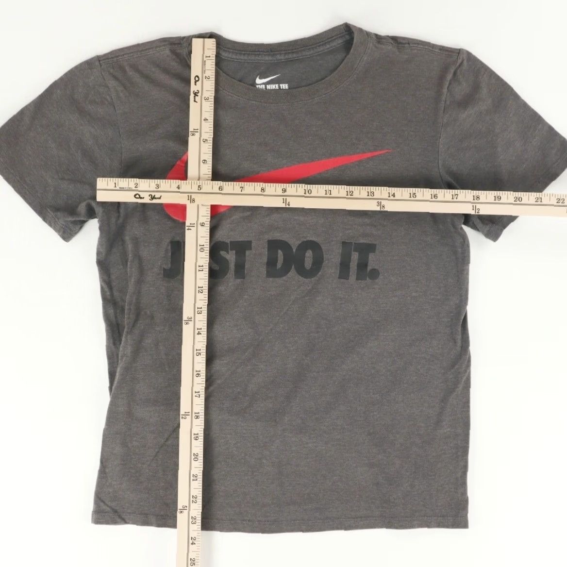 Nike Just Do It Nike Solid T-Shirt Gray Men's S Size US S / EU 44-46 / 1 - 2 Thumbnail