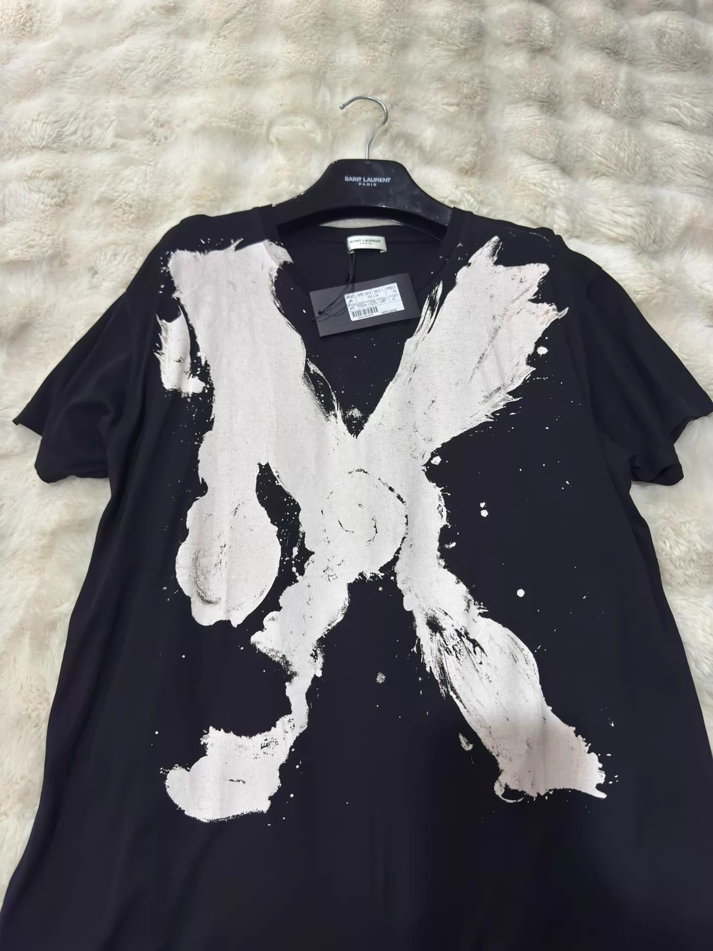 Saint Laurent Paris Saint Laurent Oversized Black Men's XL Short Sleeve T-Shirt Size US XL / EU 56 / 4 - 2 Thumbnail