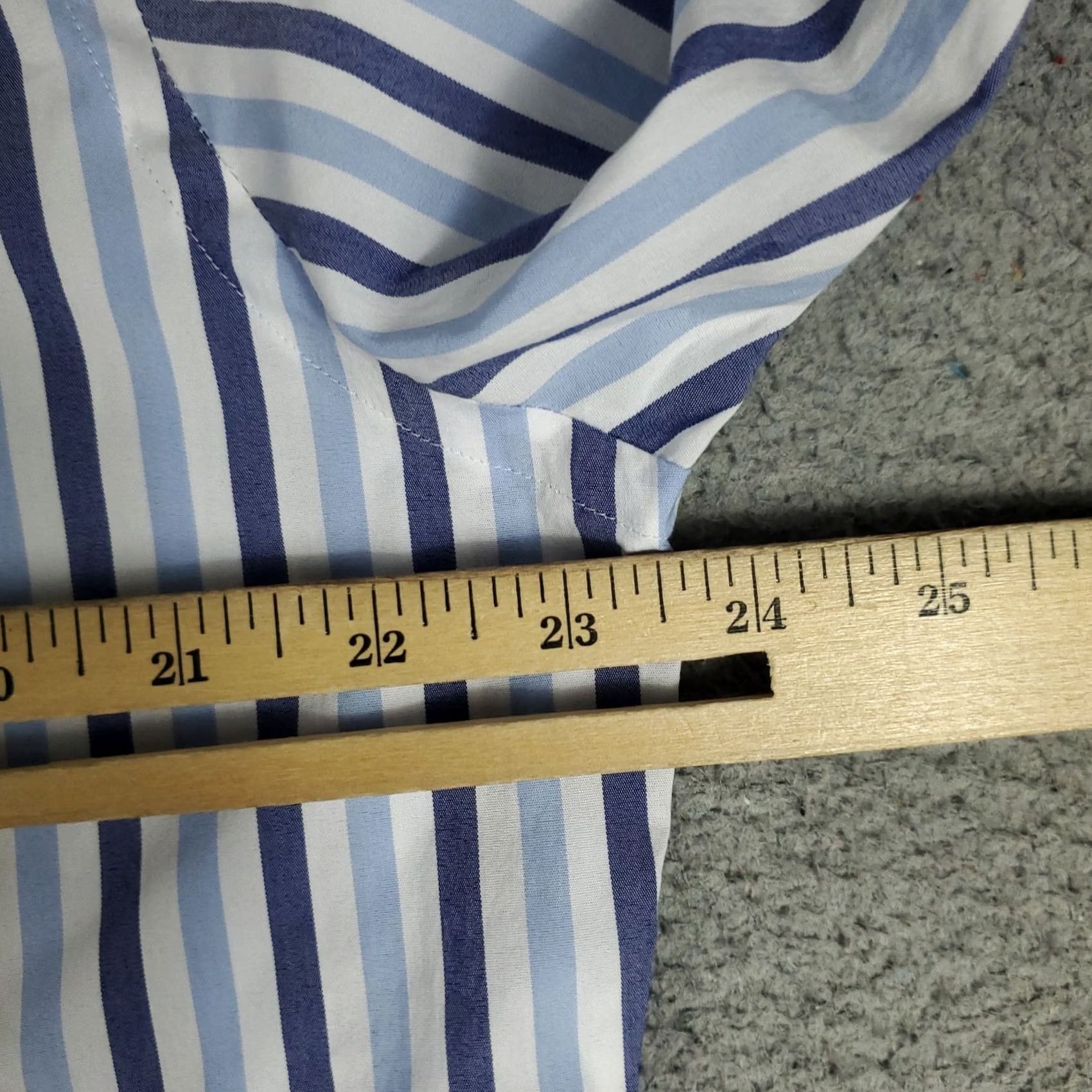 Brooks Brothers Brooks Brothers Shirt Mens Large Blue Striped Regent Button Up Long Sleeve Size US L / EU 52-54 / 3 - 5 Thumbnail