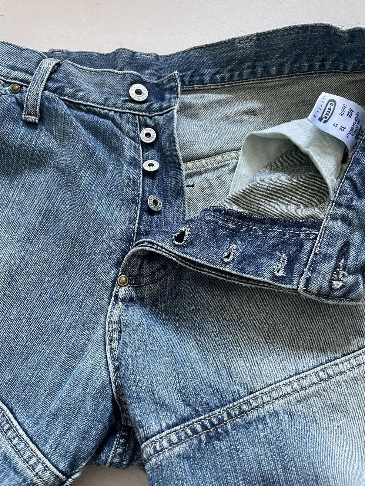 G-Star × Vintage Vintage G Star Raw Biker Knee Jeans g star denim pants Size US 32 / EU 48 - 6 Thumbnail