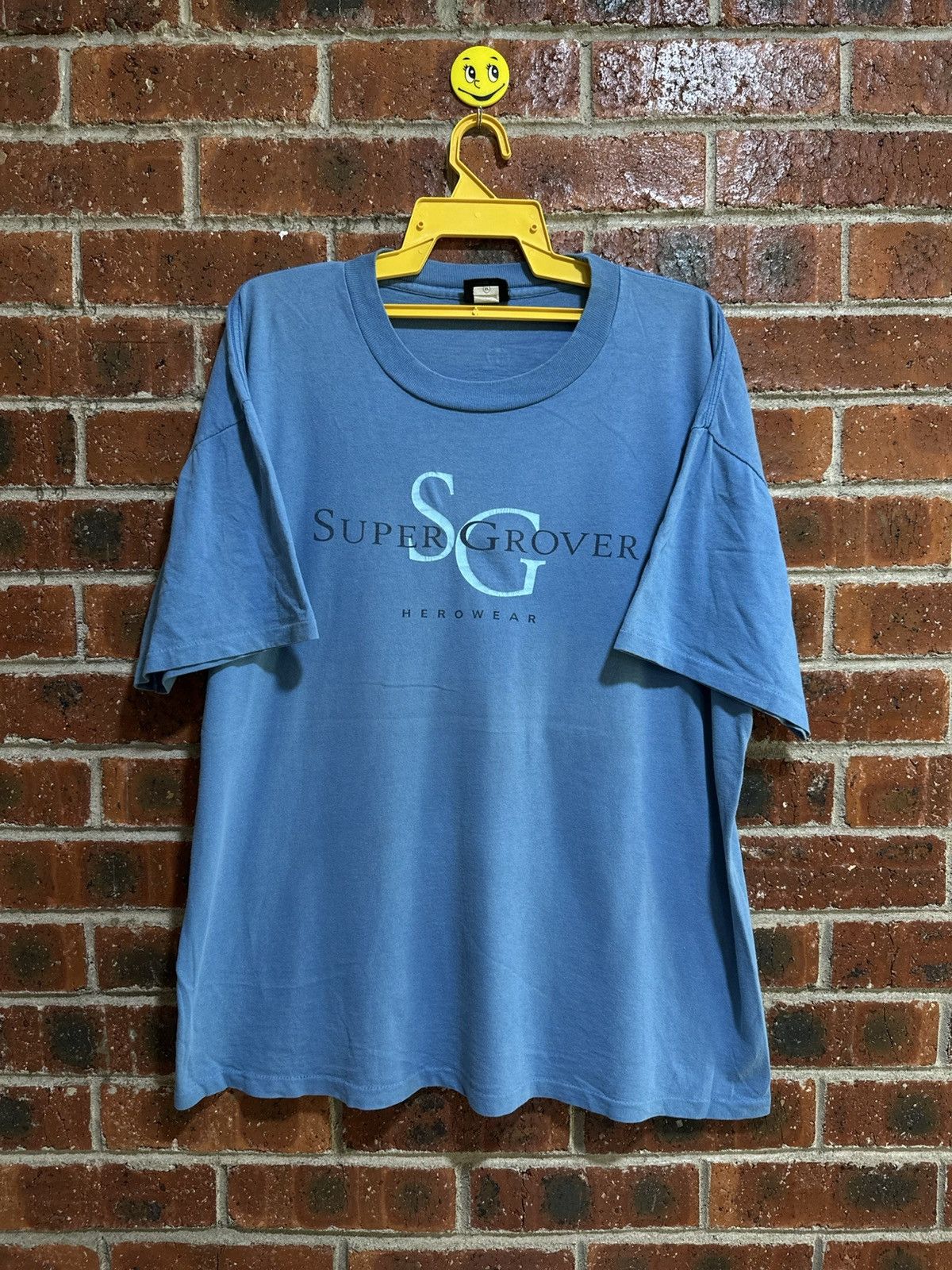 Cartoon Network Vintage 90s Sesame Street Super Grover Faded Tee Size US XL / EU 56 / 4 - 2 Thumbnail