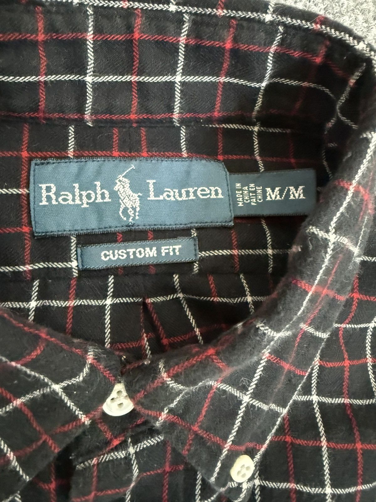 Ralph Lauren Vintage 2000s Ralph Lauren Plaid Flannel Shirt Black Red M Size US M / EU 48-50 / 2 - 4 Thumbnail