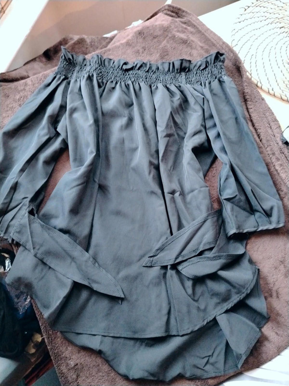 Other Black off the shoulder bardot blouse with tie sleeves Size S / US 4 / IT 40 - 7 Thumbnail