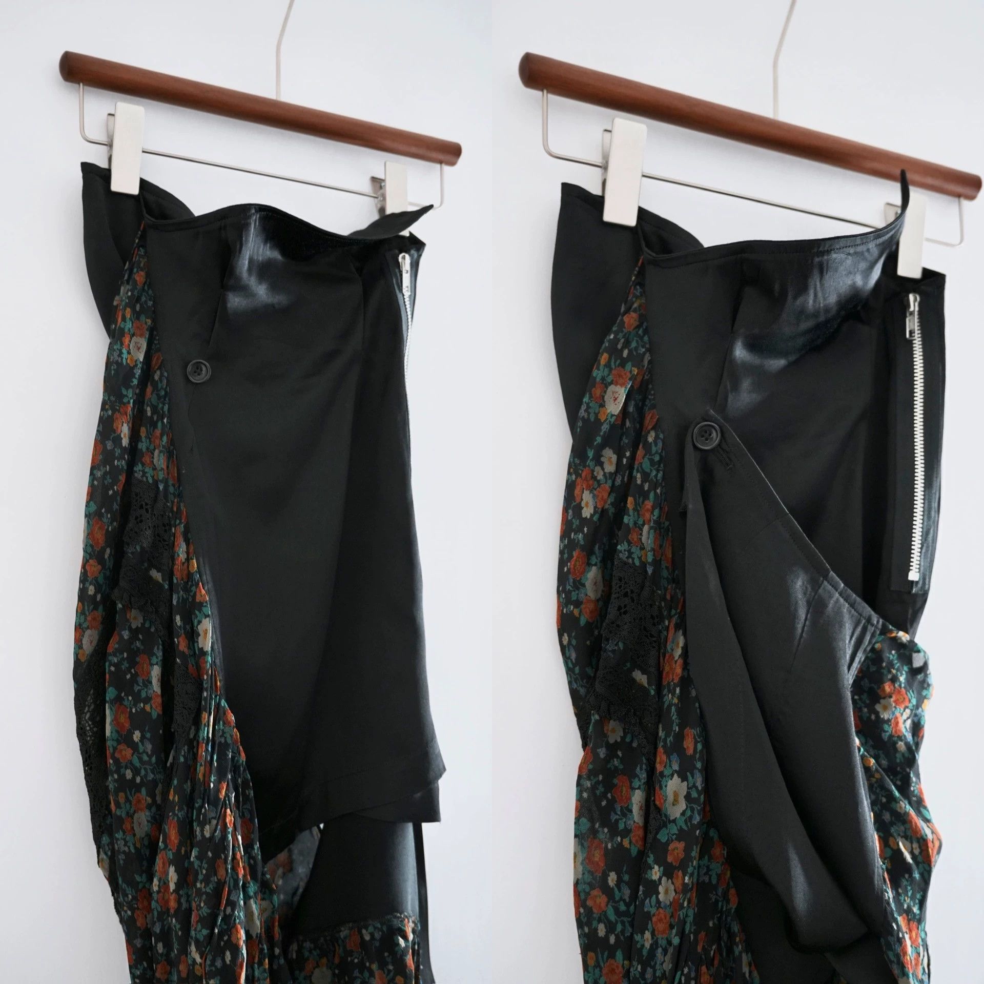 Junya Watanabe Junya Watanabe 07AW Silk Floral Irregular Skirt S Size 26" / US 2 / IT 38 - 4 Thumbnail
