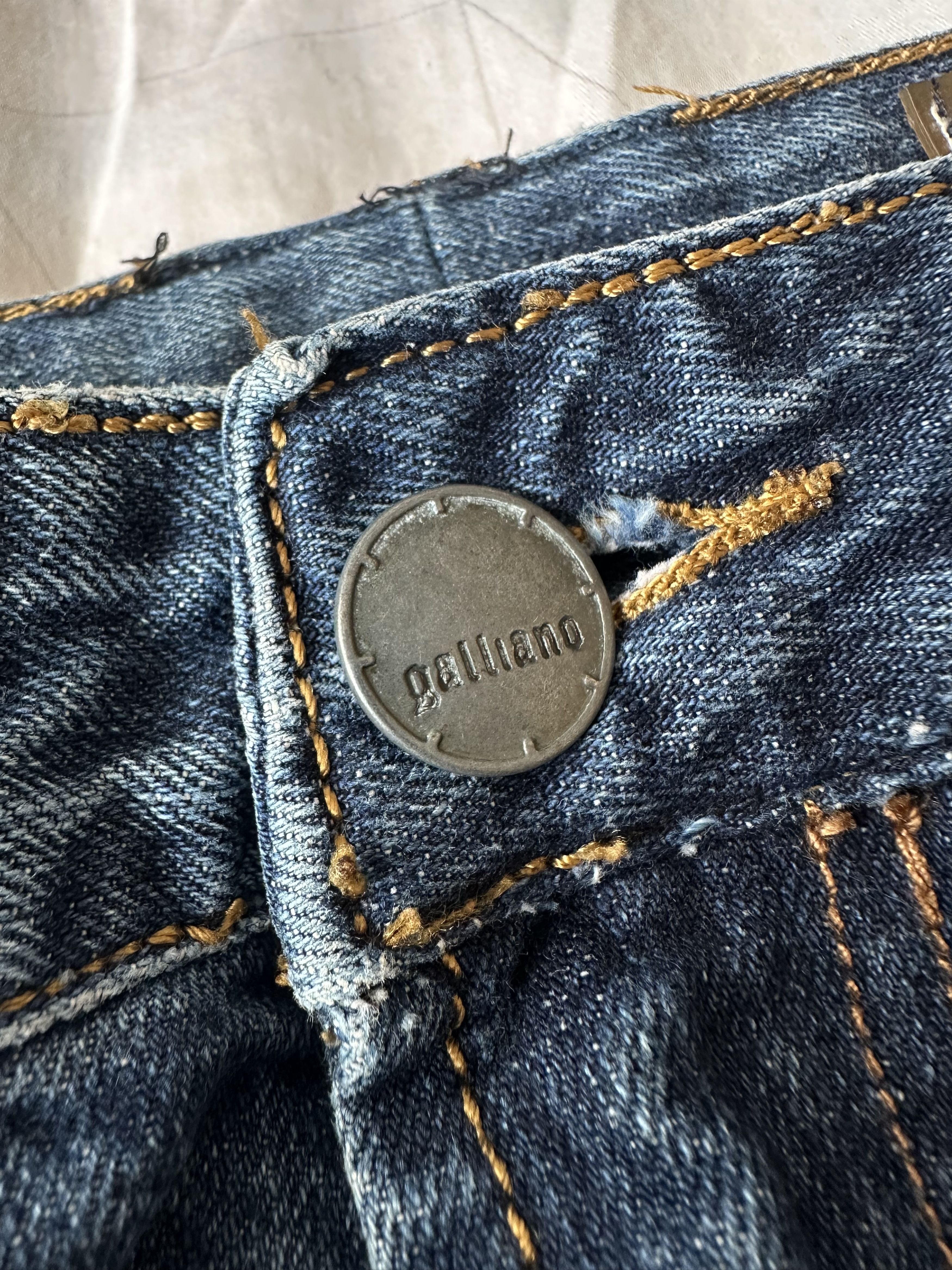 John Galliano Galliano Newspaper Skinny Denim Vintage Y2K Size US 34 / EU 50 - 5 Thumbnail