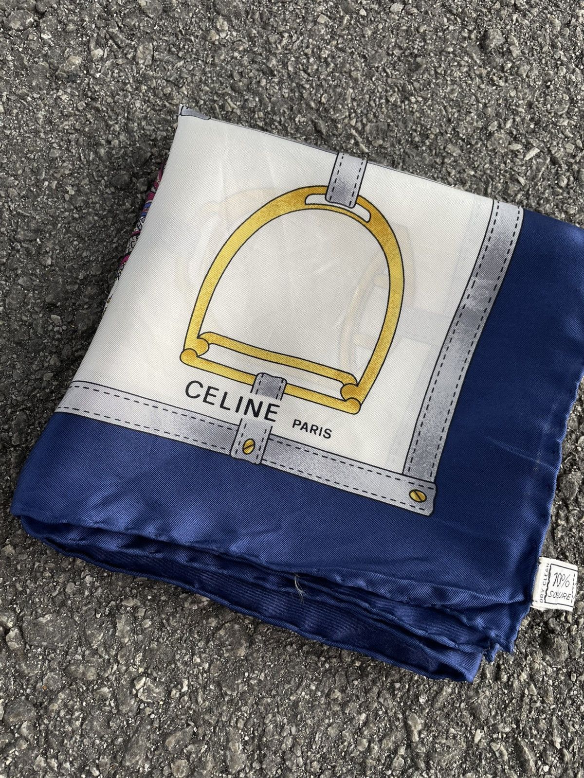 Celine Authentic "Céline" | Scarf Size ONE SIZE - 8 Thumbnail
