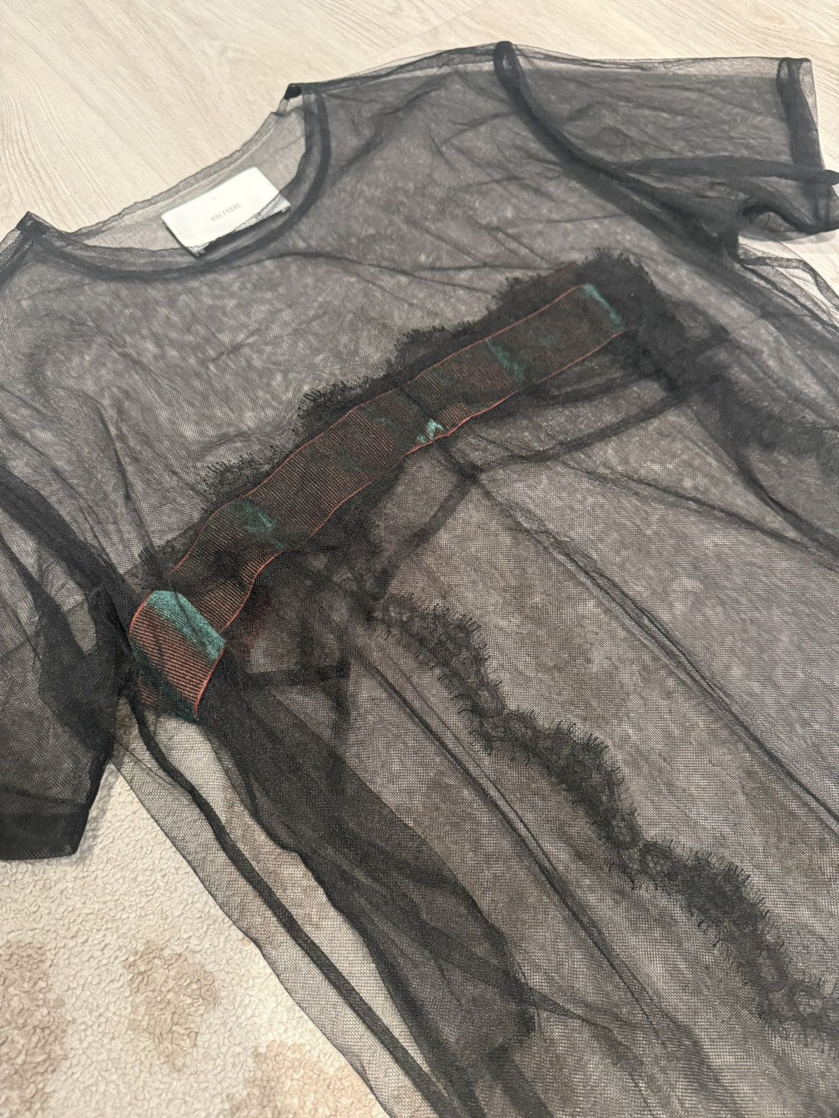 Japanese Brand s/s 2022 quetsche lace mesh tee!! Size US S / EU 44-46 / 1 - 2 Thumbnail