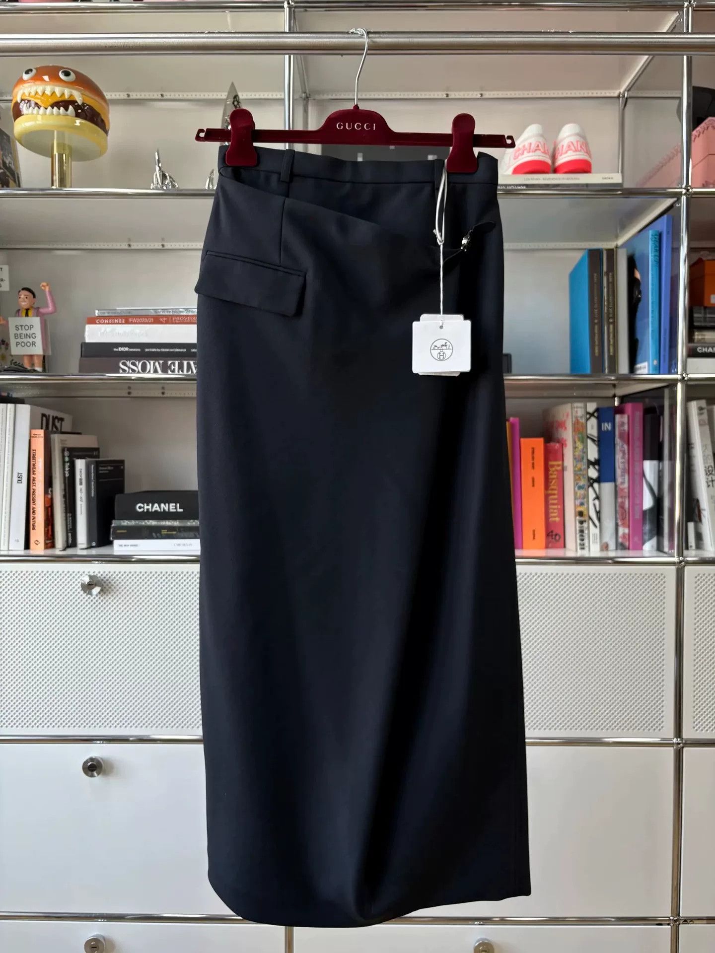 Hermes hermes black leather half-length skirt Size US 36 / EU 52 - 1 Thumbnail
