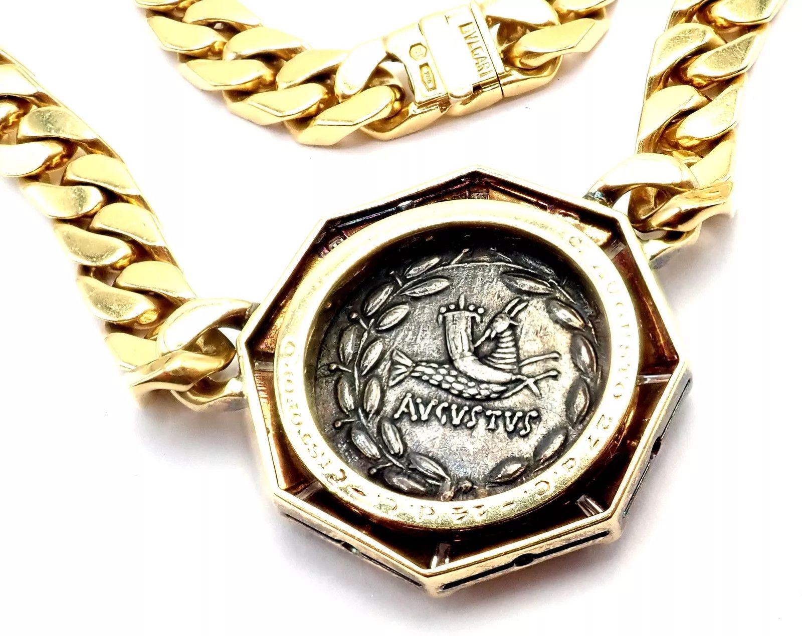 Bvlgari Bulgari 18k Yellow Gold Antique Coin Link Necklace Size ONE SIZE - 6 Thumbnail