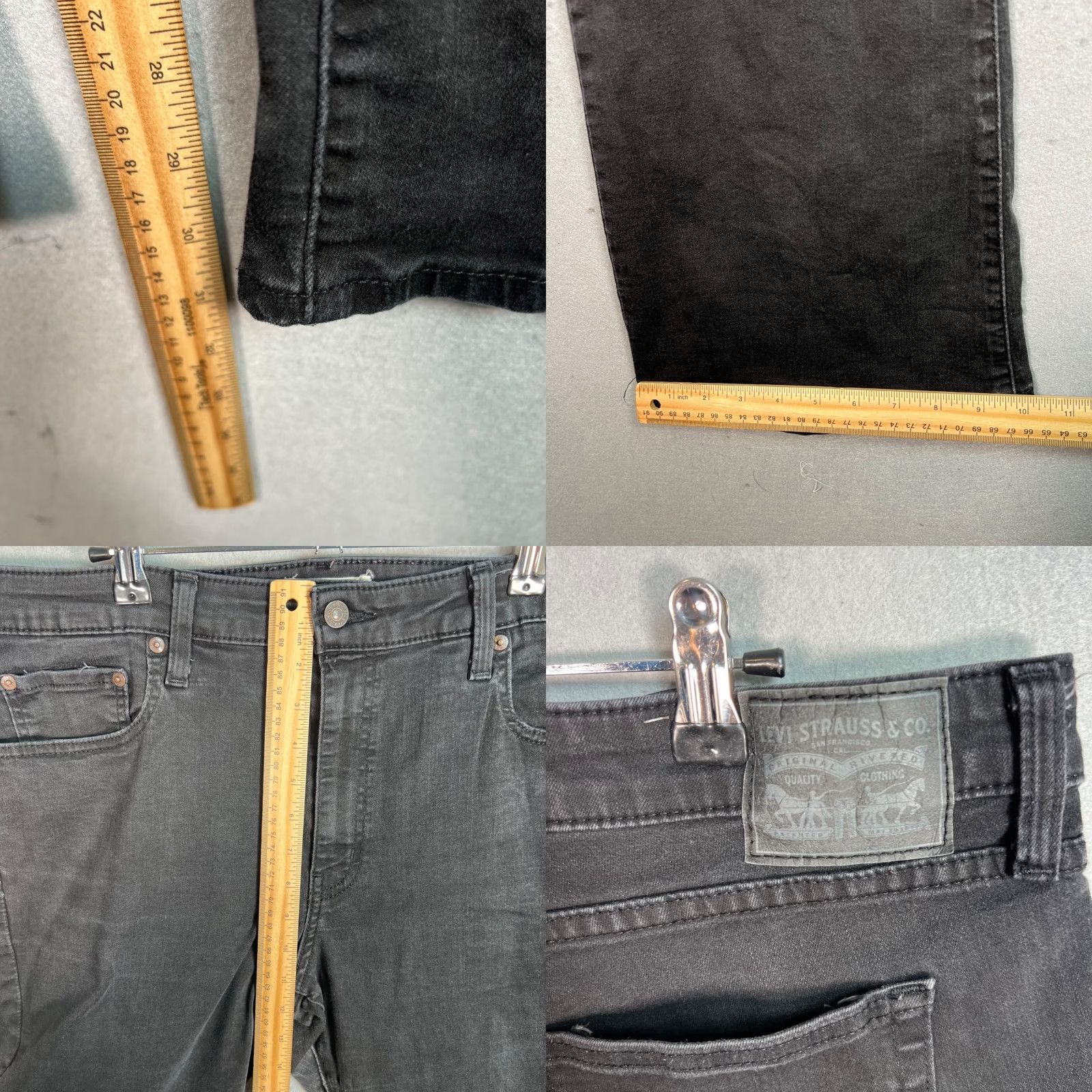 Levi's Levis 726 Flare Jeans 34 x 32 Black Cotton Blend Womens Size 24" / US 00 / IT 34 - 8 Thumbnail