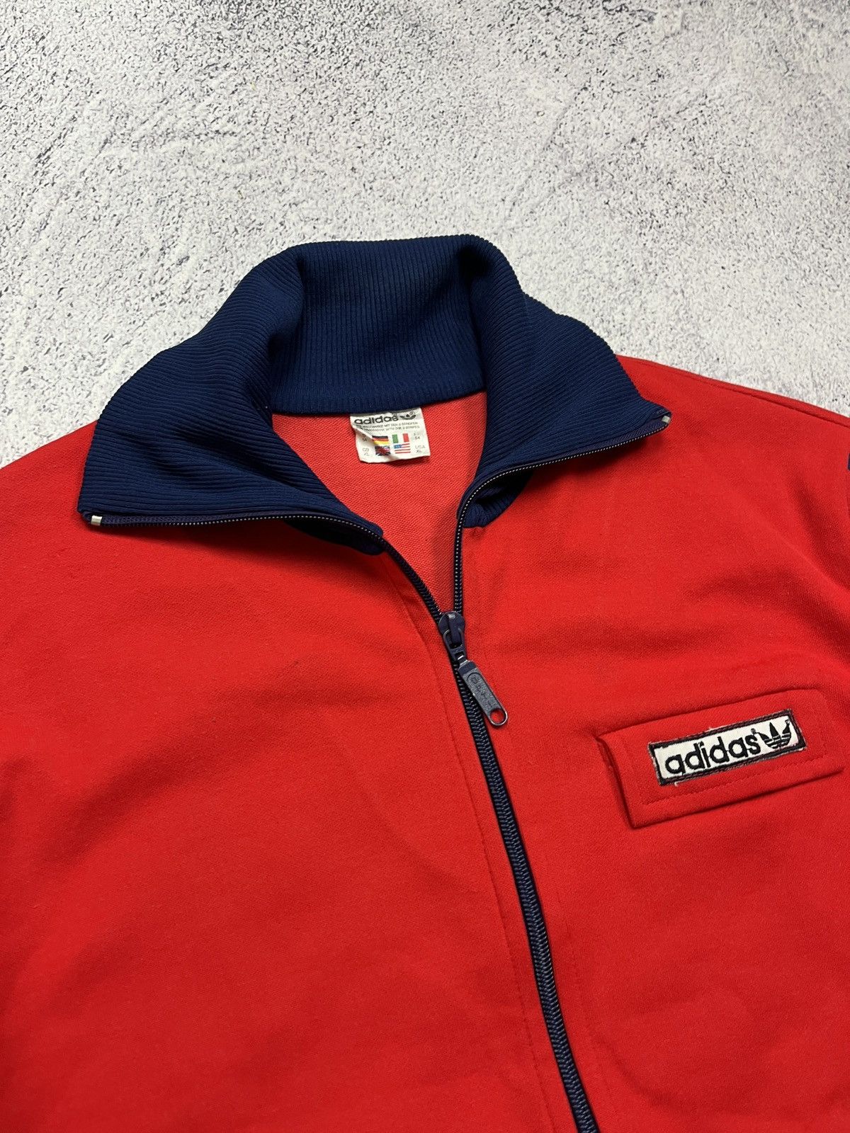 Adidas Vintage 90's Adidas Retro YUGOSLAVIA Red Zip Track Jacket Size US M / EU 48-50 / 2 - 8 Thumbnail