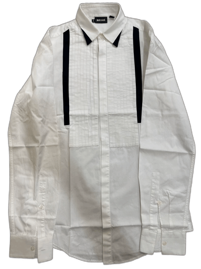 Just Cavalli Just Cavalli White Long Sleeve Shirt Size US L / EU 52-54 / 3 - 1 Thumbnail