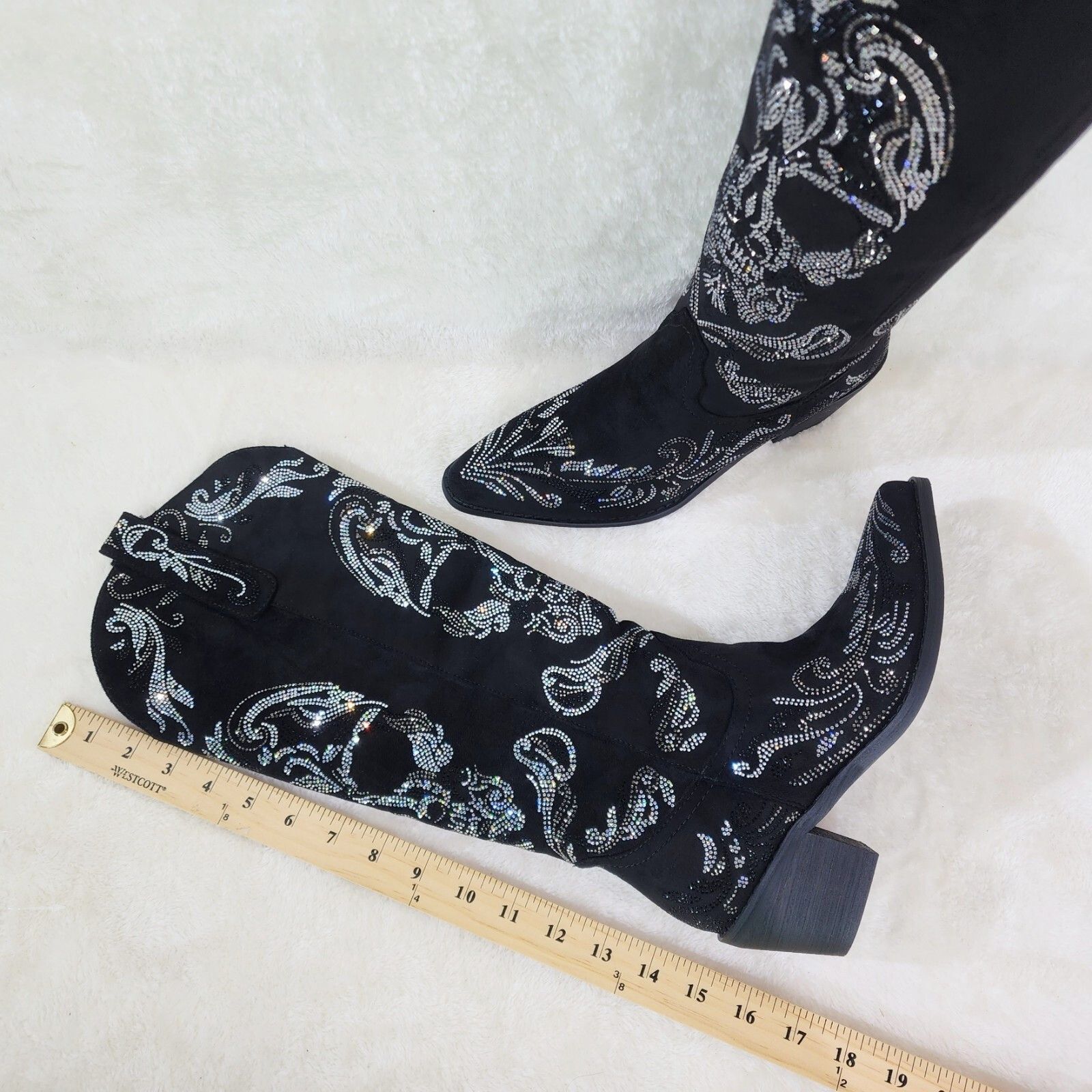 Other MUERTO Country Western Cowgirl Boots Sparkling Iridescent Rh Size US 7.5 / IT 37.5 - 9 Thumbnail