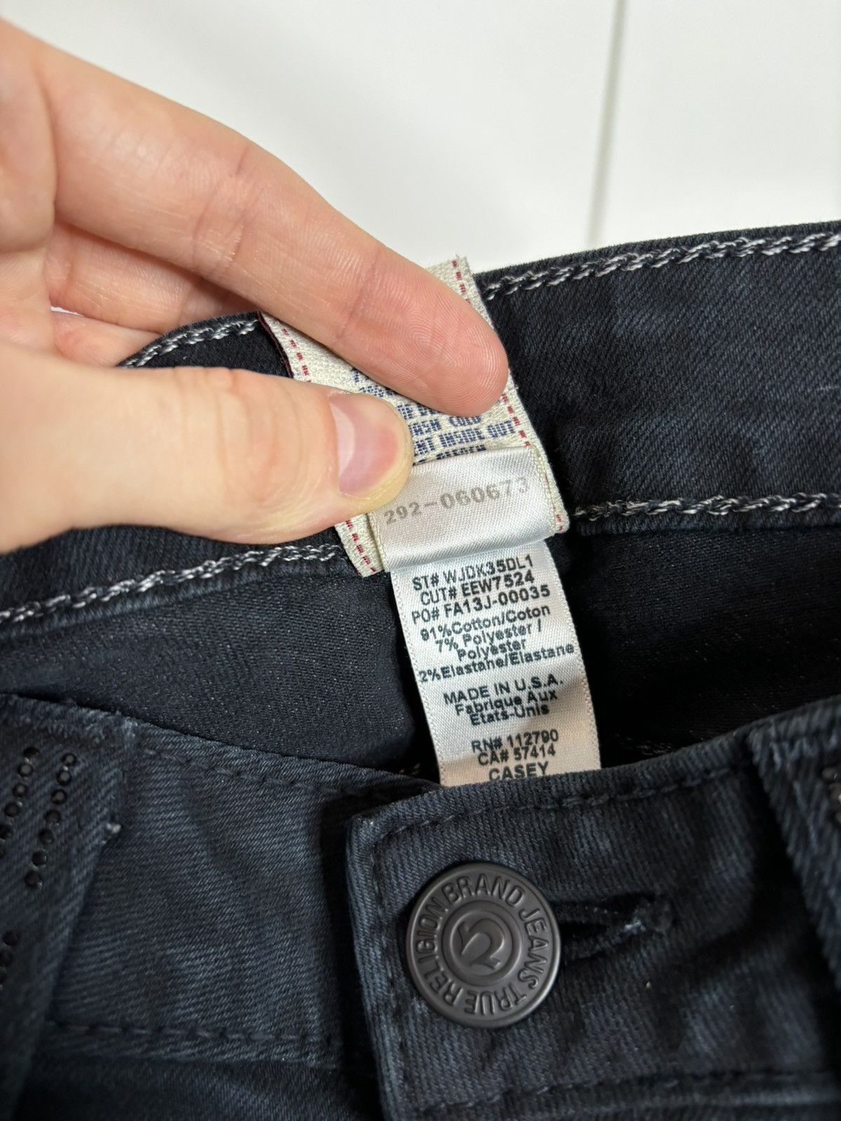 True Religion TRUE RELIGION STRAIGHT BARBWIRE STITCH JEANS 29 Size 29" - 6 Thumbnail