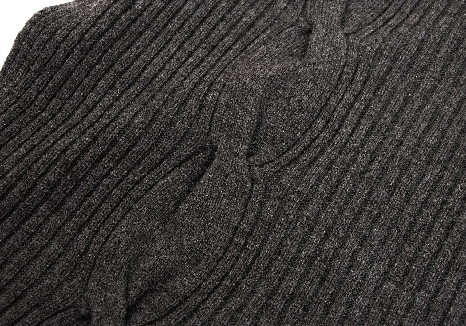 Yohji Yamamoto Yohji Yamamoto Cable Knit Wool Top Mocha M Size US M / EU 48-50 / 2 - 8 Thumbnail