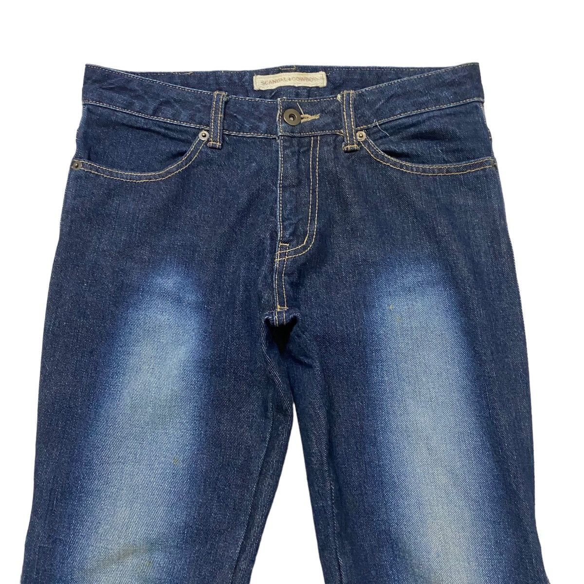 Japanese Brand SCANDAL COWBOY Denim Super Flare Patchwork Jeans Size US 28 / EU 44 - 3 Thumbnail