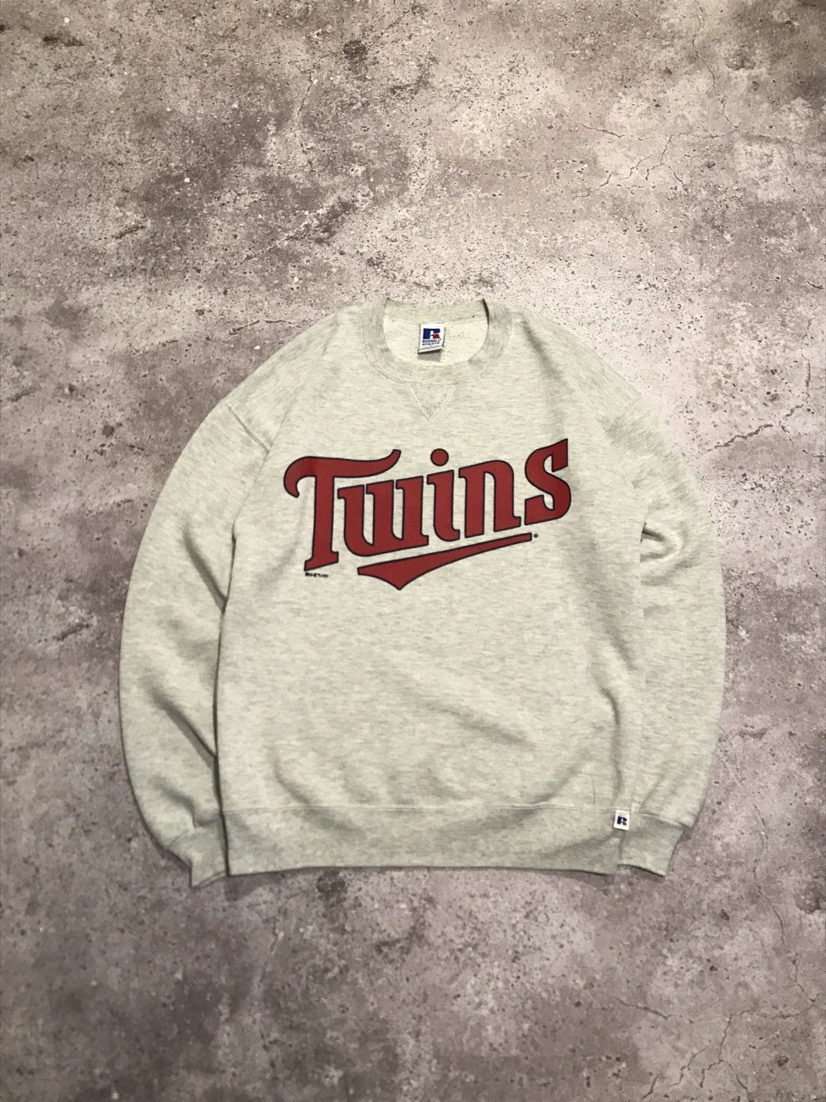 Russell Athletic Vintage 90s Sweatshirt Russel Athletic Twins Big Logo Gray L Size US L / EU 52-54 / 3 - 1 Thumbnail