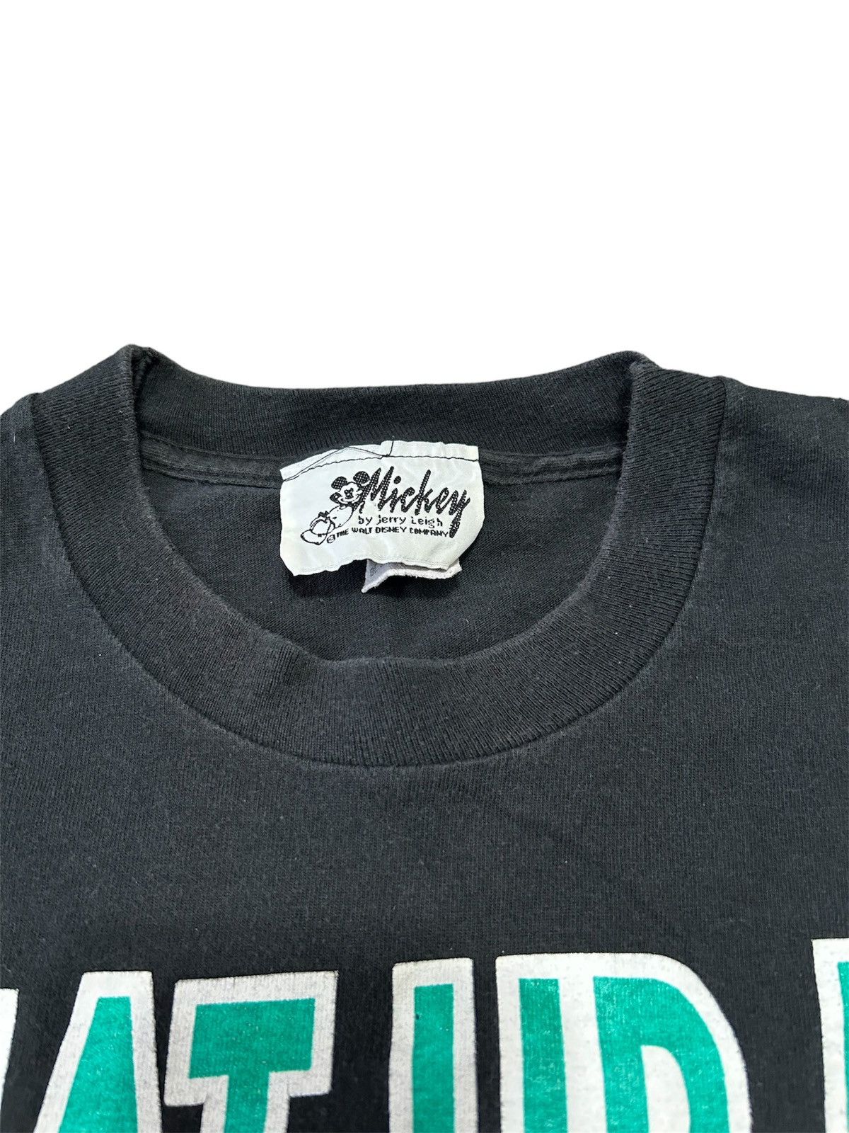 Mickey Mouse × Vintage 1990s Mickey By Jerry Leigh “What Up Mic” T-Shirt Size US L / EU 52-54 / 3 - 3 Thumbnail