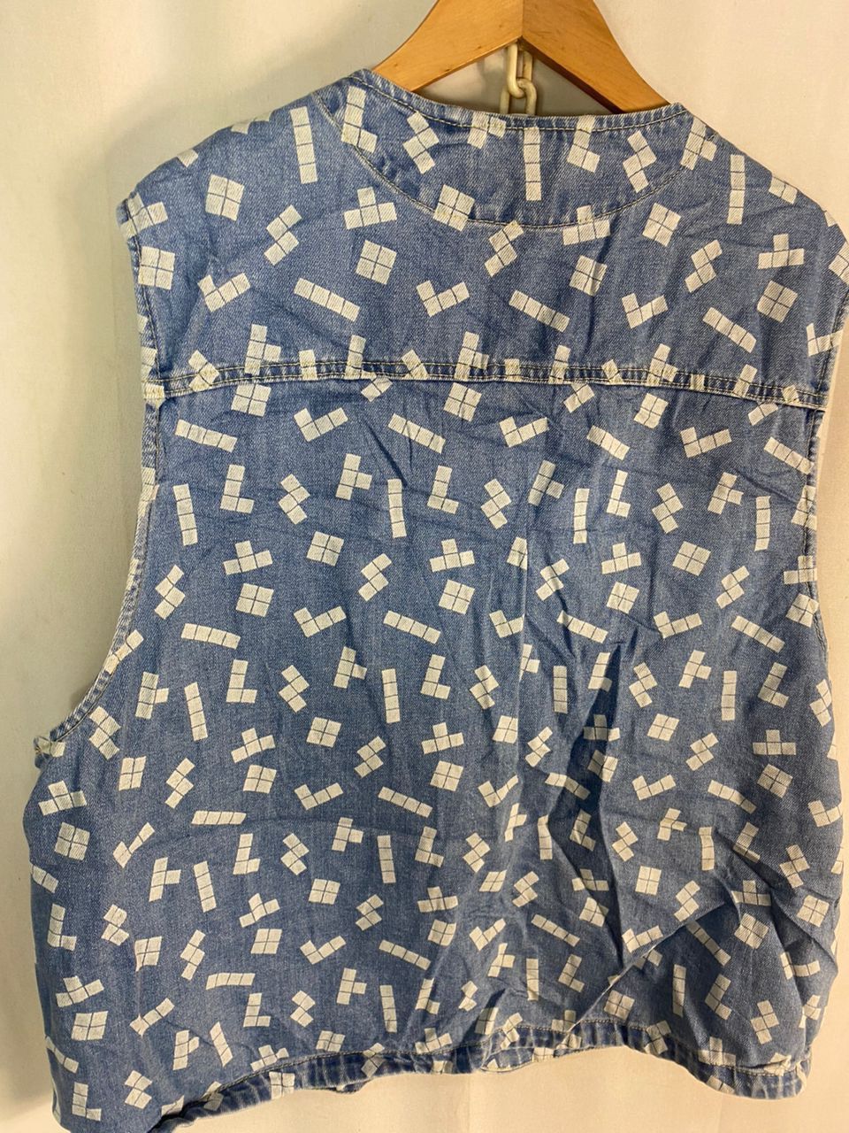 H&M H&M x Tetris puzzle game fullprint denim vest Size US L / EU 52-54 / 3 - 10 Thumbnail