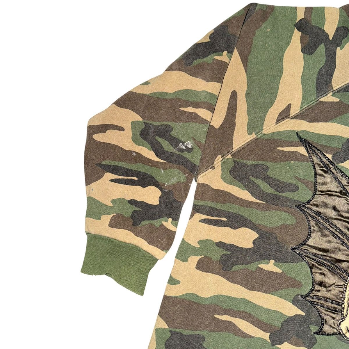 Dragonfly 1990s Archive Gothic/Emo Waffle Lined Camo Zip Up Hoodie Size US XL / EU 56 / 4 - 16 Thumbnail