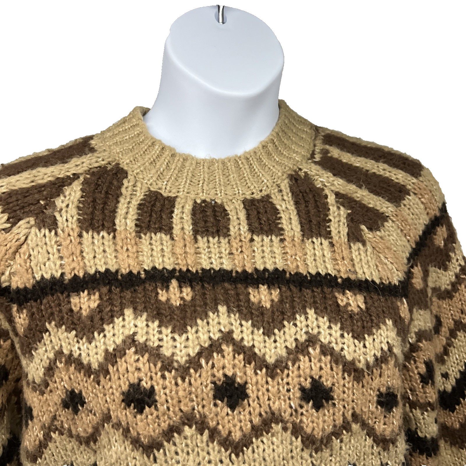 Anthropologie Anthropologie Chunky Knit Crop Pullover Wool Sweater Small Size S / US 4 / IT 40 - 4 Thumbnail