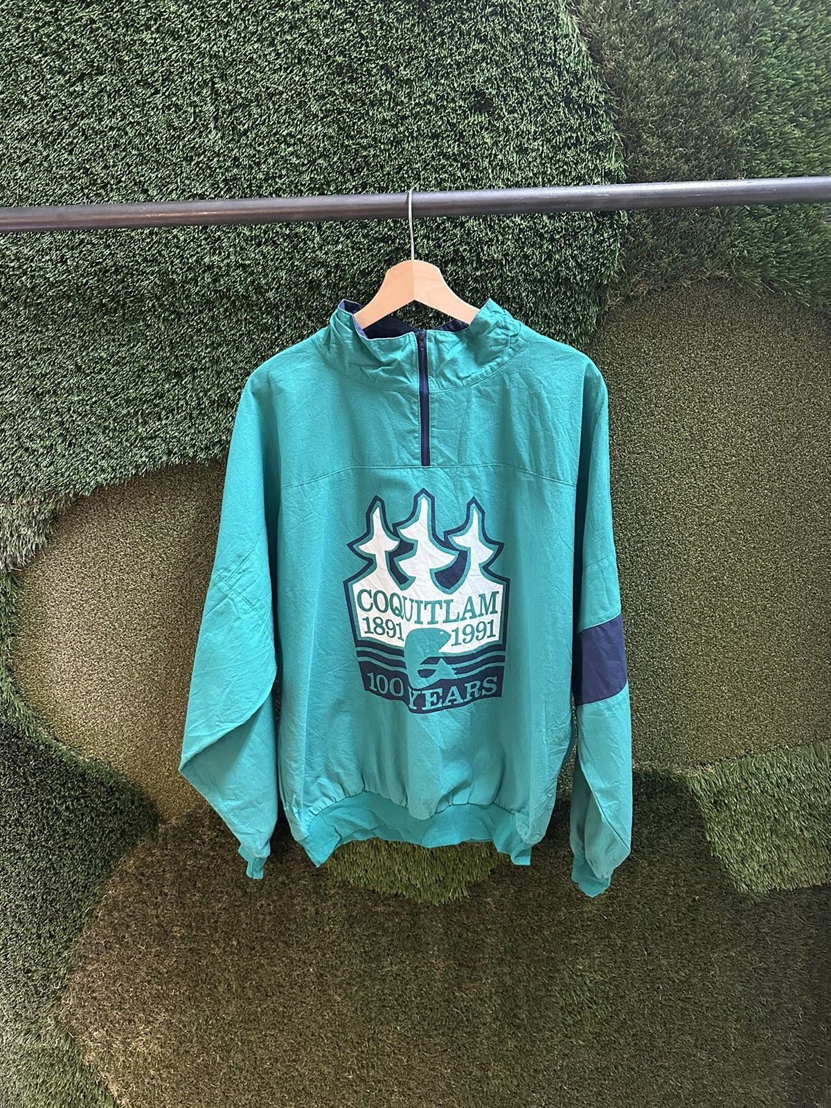 Vintage × Wilson Vintage Wilson Coquitlam 100 Years 1/4 Zip-up Sweatshirt Size US XL / EU 56 / 4 - 1 Thumbnail