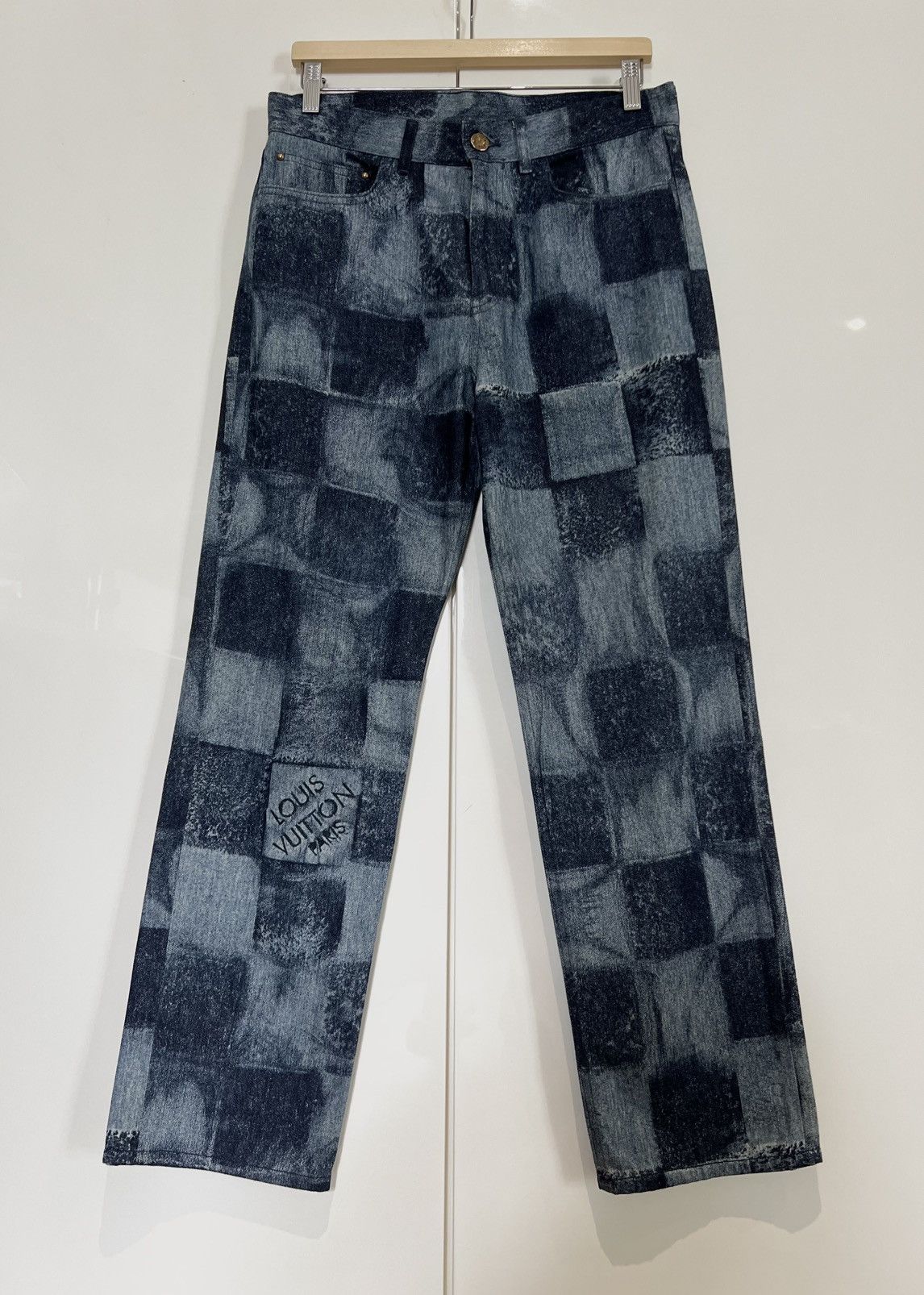 Louis Vuitton (Set price) Logo Checkered Damier Denim Shirts + Pant Size US S / EU 44-46 / 1 - 10 Thumbnail