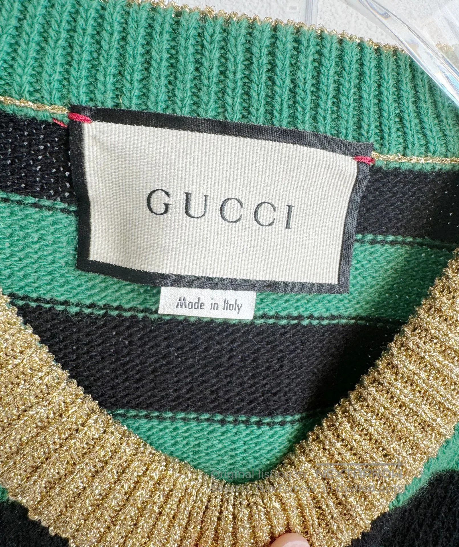 Gucci Gucci Green Cat Striped Sweater XS. Size XS / US 0-2 / IT 36-38 - 4 Thumbnail