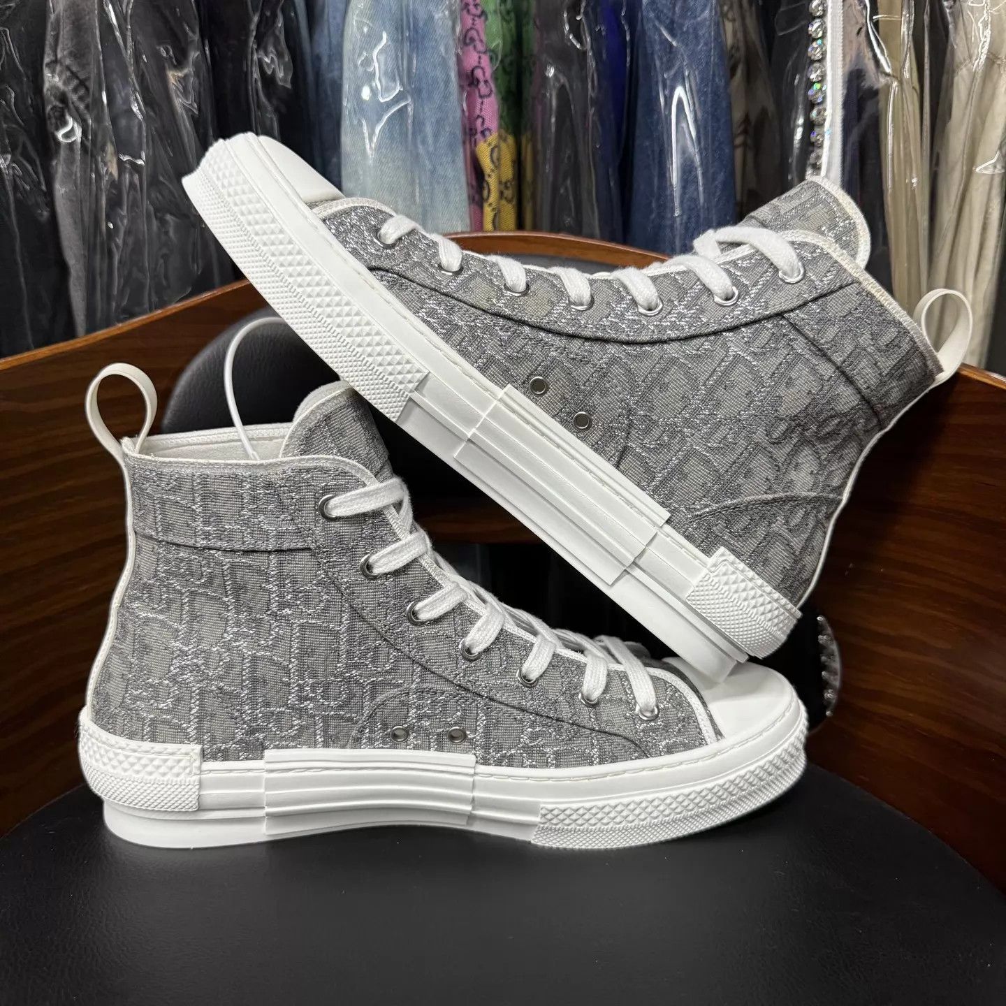 Dior Dior B23 Gray All Over Print Sneakers Near New 42 Size US 9 / EU 42 - 7 Thumbnail