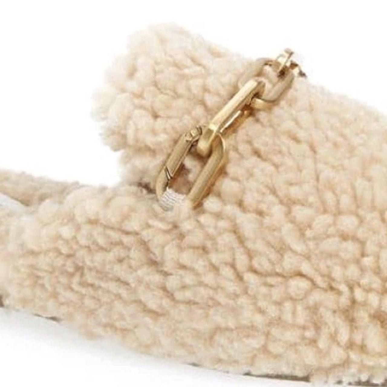 Rag & Bone RAG & BONE ESSEX FAUX SHEARLING SLIDES SHOES gold hardware Size US 10 / IT 40 - 3 Thumbnail