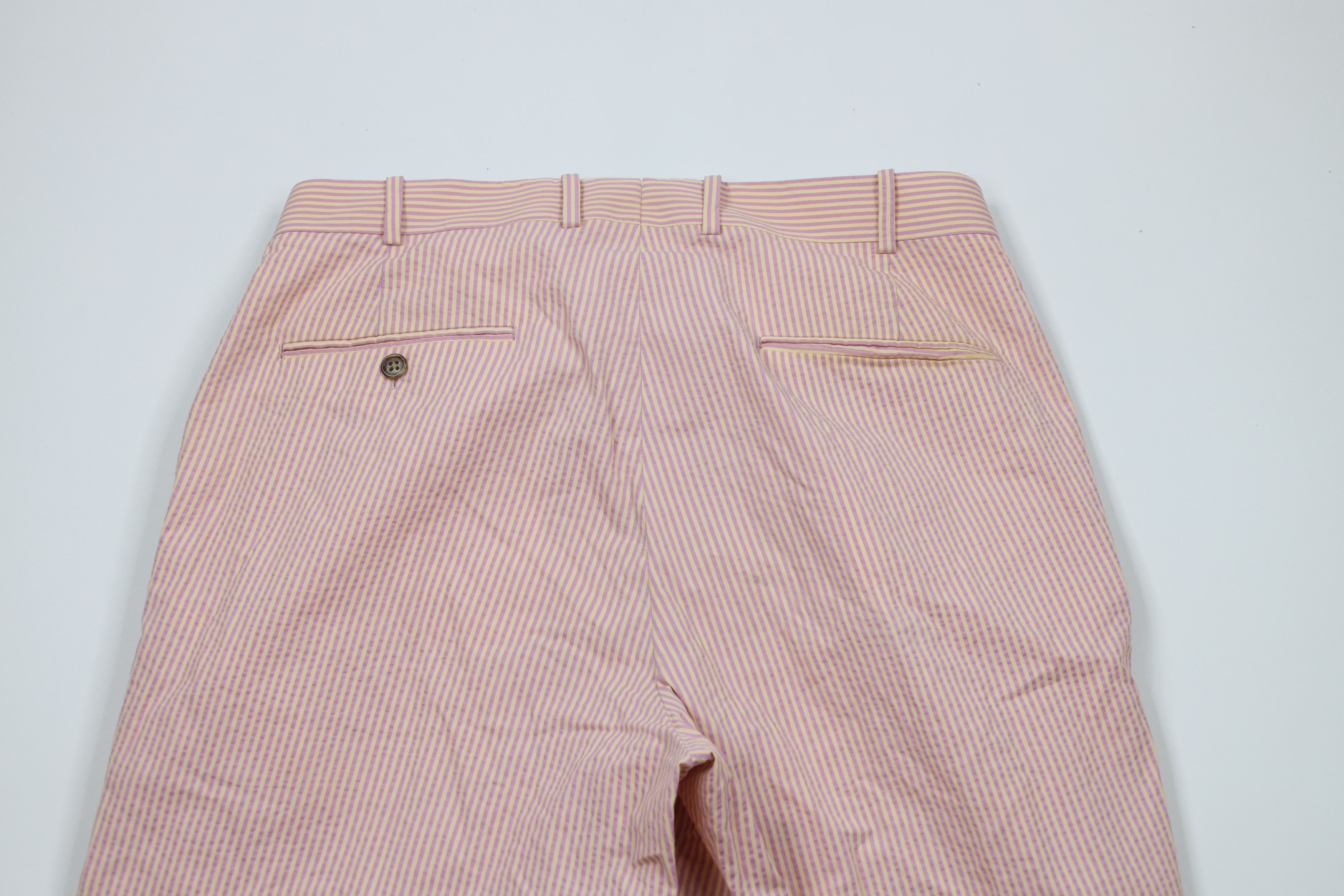 Vintage Vintage 90s Streetwear Wide Leg Striped Seer Sucker Pants Size US 32 / EU 48 - 11 Thumbnail