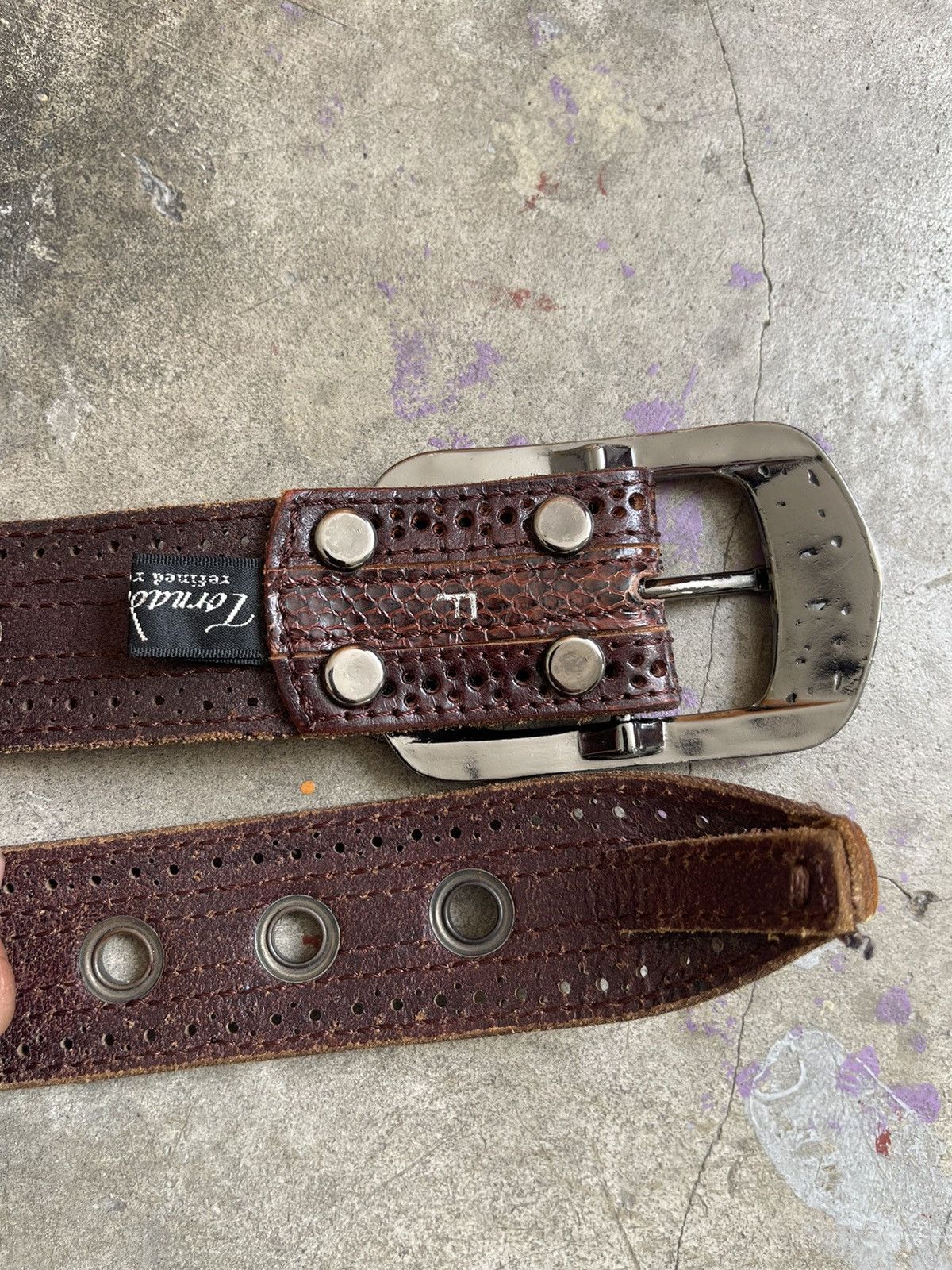 Tornado Mart Tornado Mart Leather Belts Size ONE SIZE - 4 Thumbnail