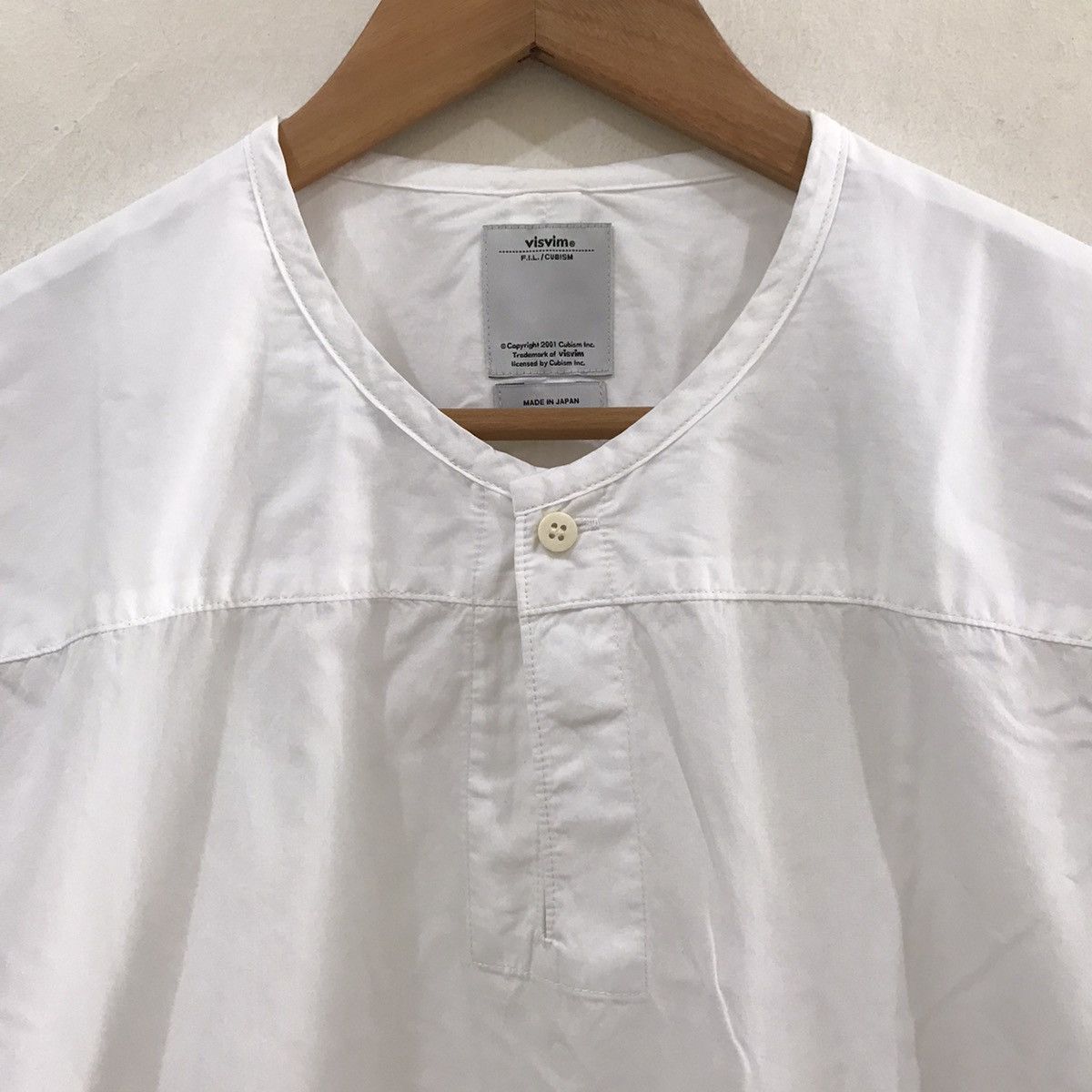Visvim Visvim Collarless Stripe Trimmed Cotton Size US M / EU 48-50 / 2 - 5 Thumbnail