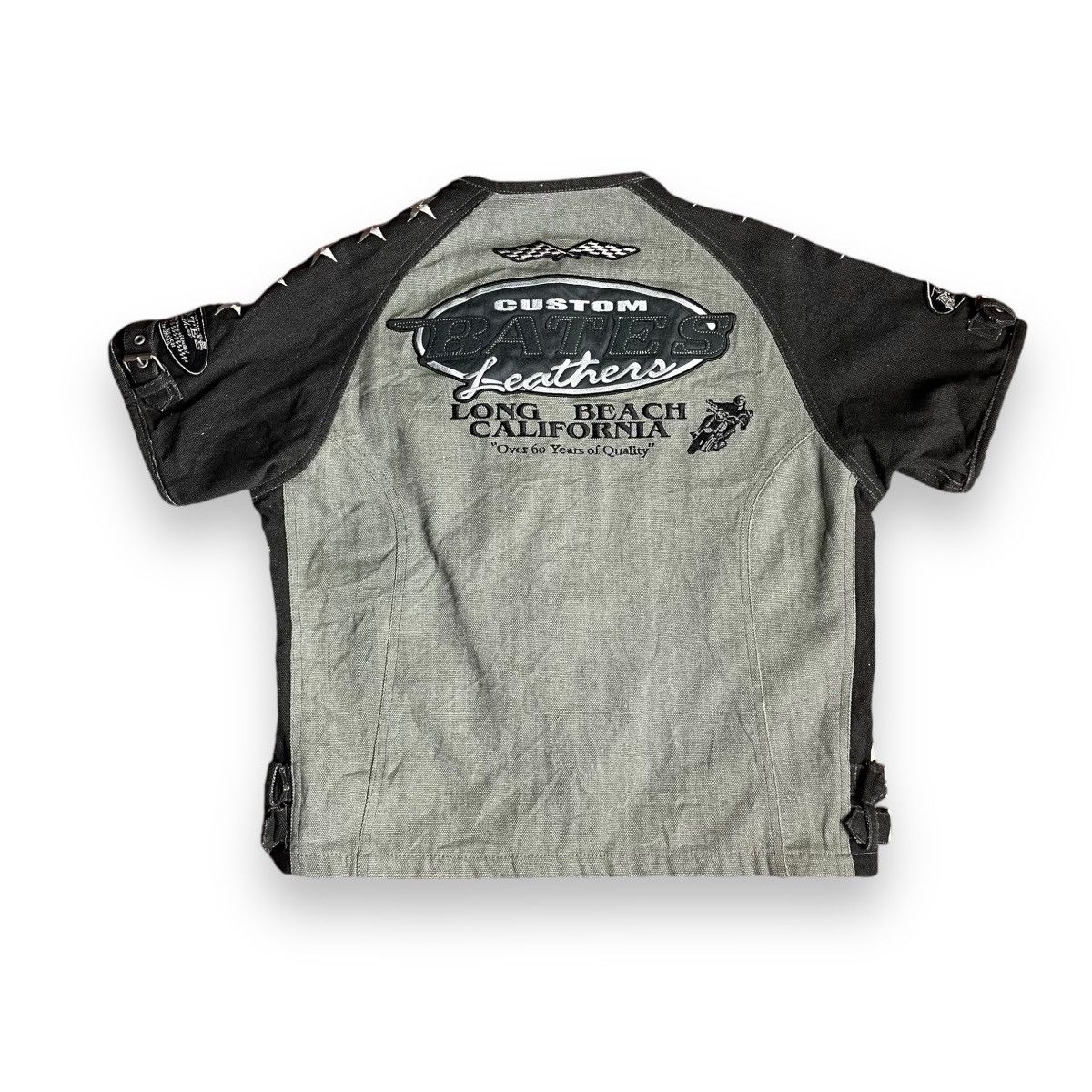 Bates Hats CUSTOM BATES LEATHERS BONDAGE PATCHES MOTORCYCLE JACKET Size US L / EU 52-54 / 3 - 1 Thumbnail