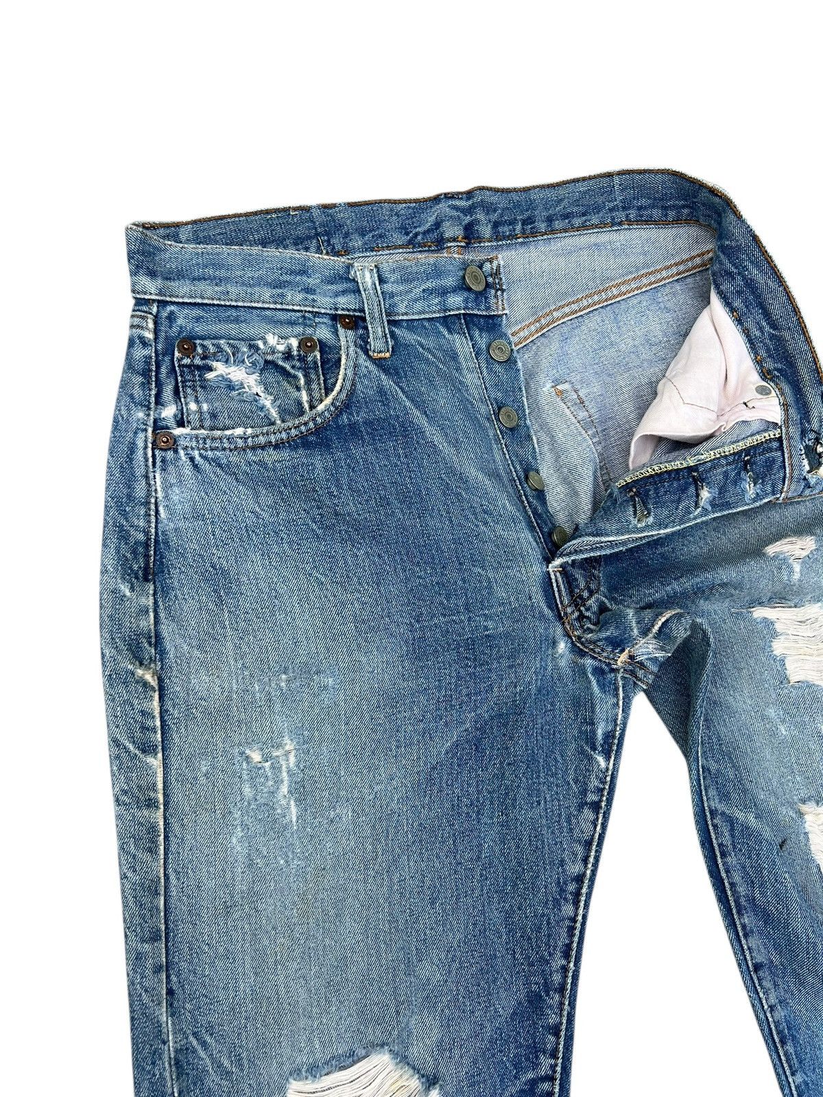 Levi's True 60s 70s Levi’s 501 Big E Distress Denim Selvedge Jeans Size US 30 / EU 46 - 8 Thumbnail