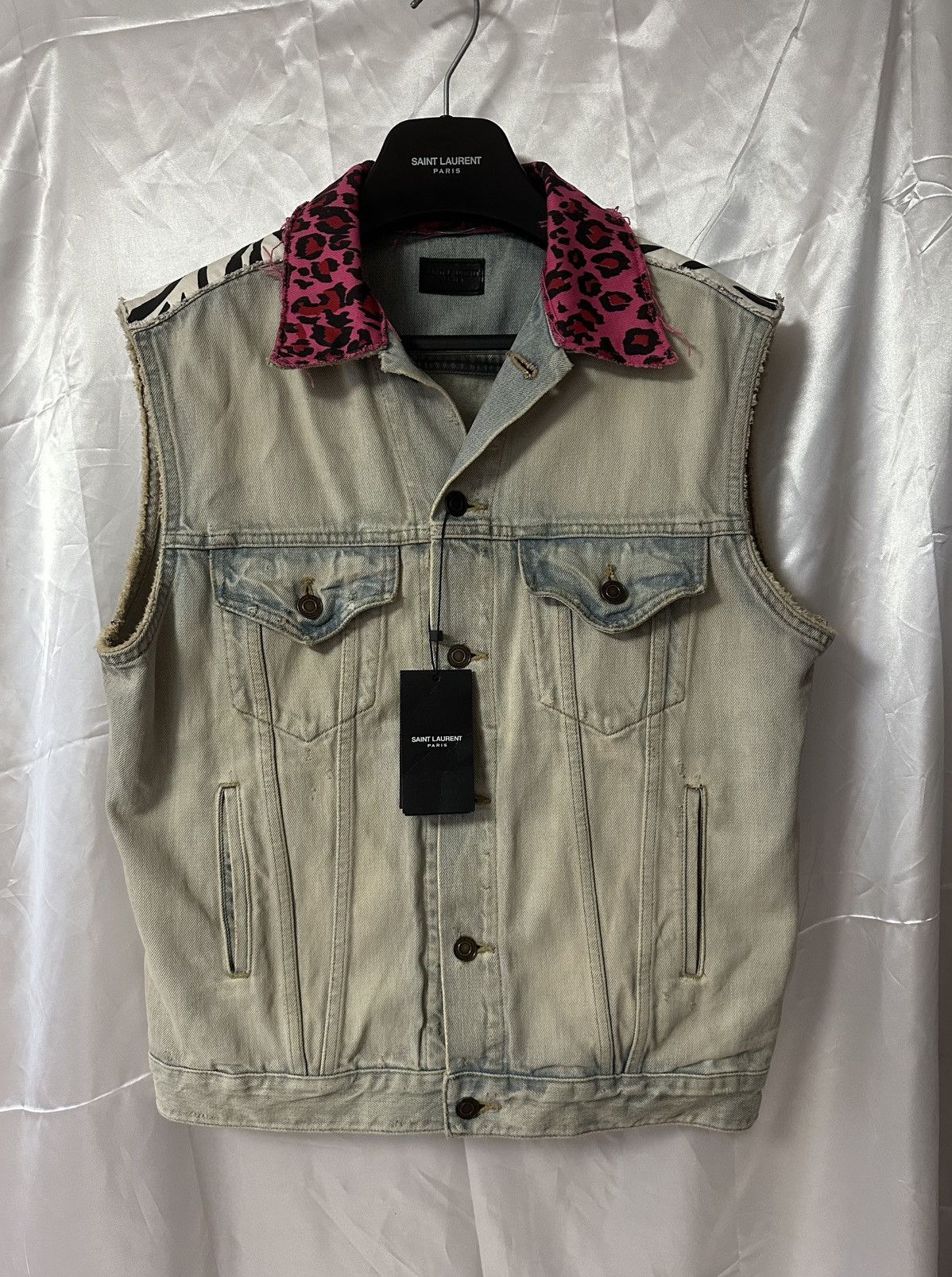 Saint Laurent SS16 by Hedi Slimane Denim Vest