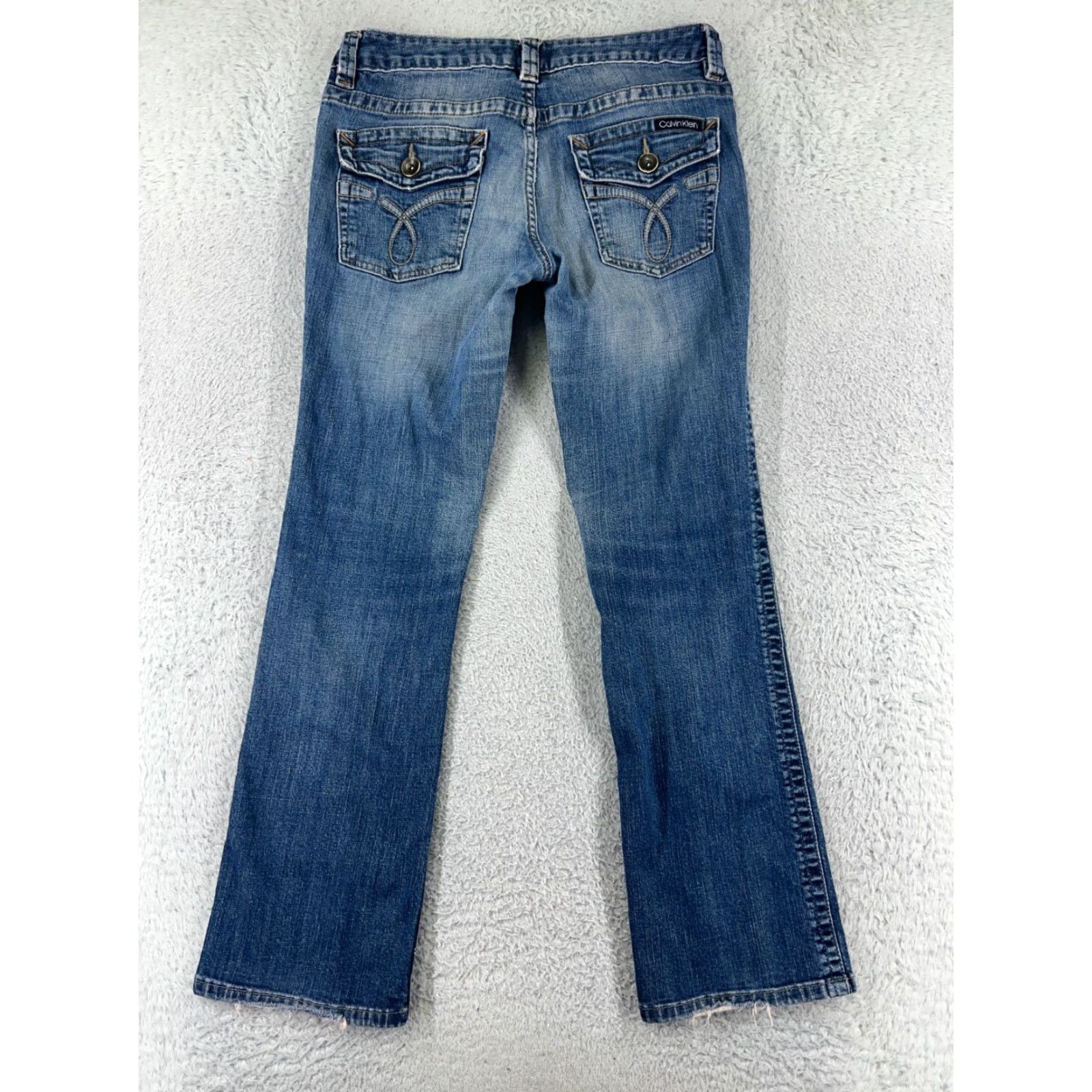 Calvin Klein Calvin Klein Jeans Women 8 Blue Bootcut Denim Cotton Blend Embroidered 5-Pocket Regular Stretch Size 30" / US 8 / IT 44 - 2 Thumbnail