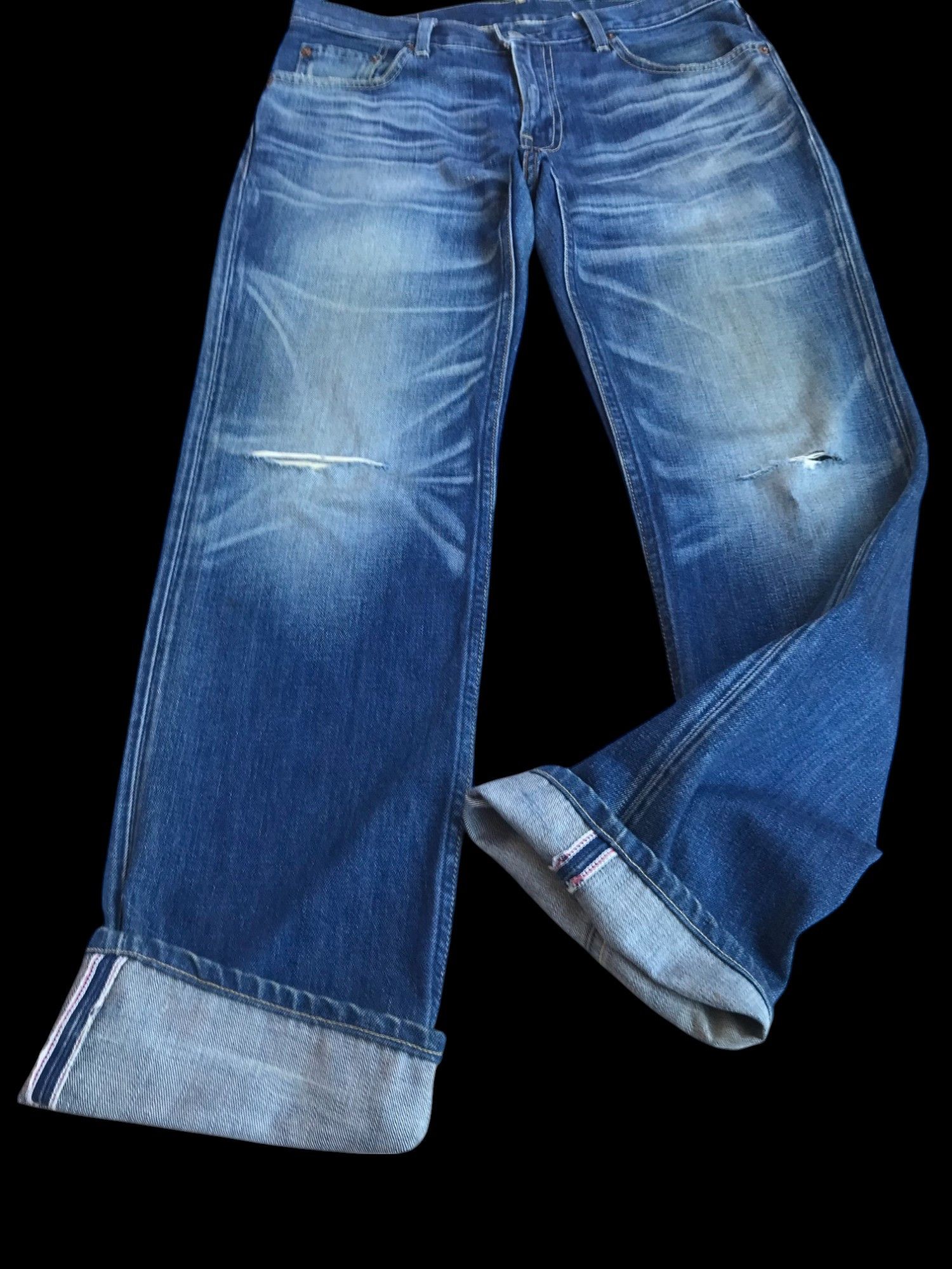 Levi's Vintage Levis 502 JAPAN selvedged distressed jean W31x31.5 Size US 31 - 7 Thumbnail
