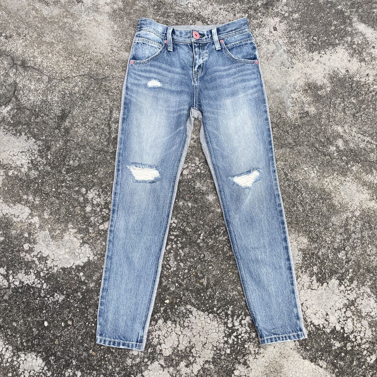 Other Vintage Rodeo Crown Denim Distressed Denim Jeans Size 29" - 1 Thumbnail
