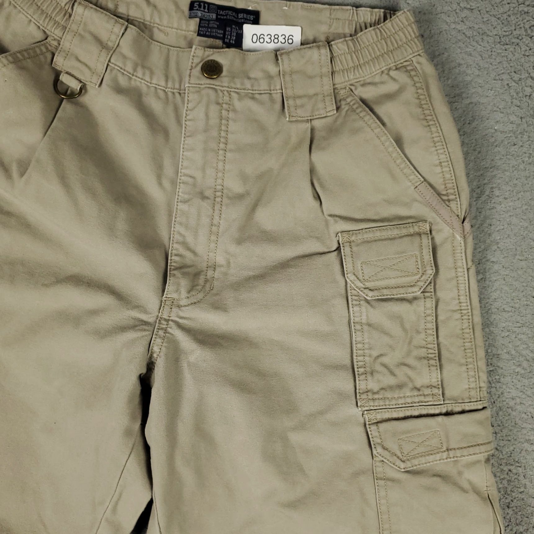 Vintage 5.11 Tactical Series Pants Mens 30x32 Beige Cargo Pocket Straight Regular Jeans? Size US 30 / EU 46 - 3 Thumbnail