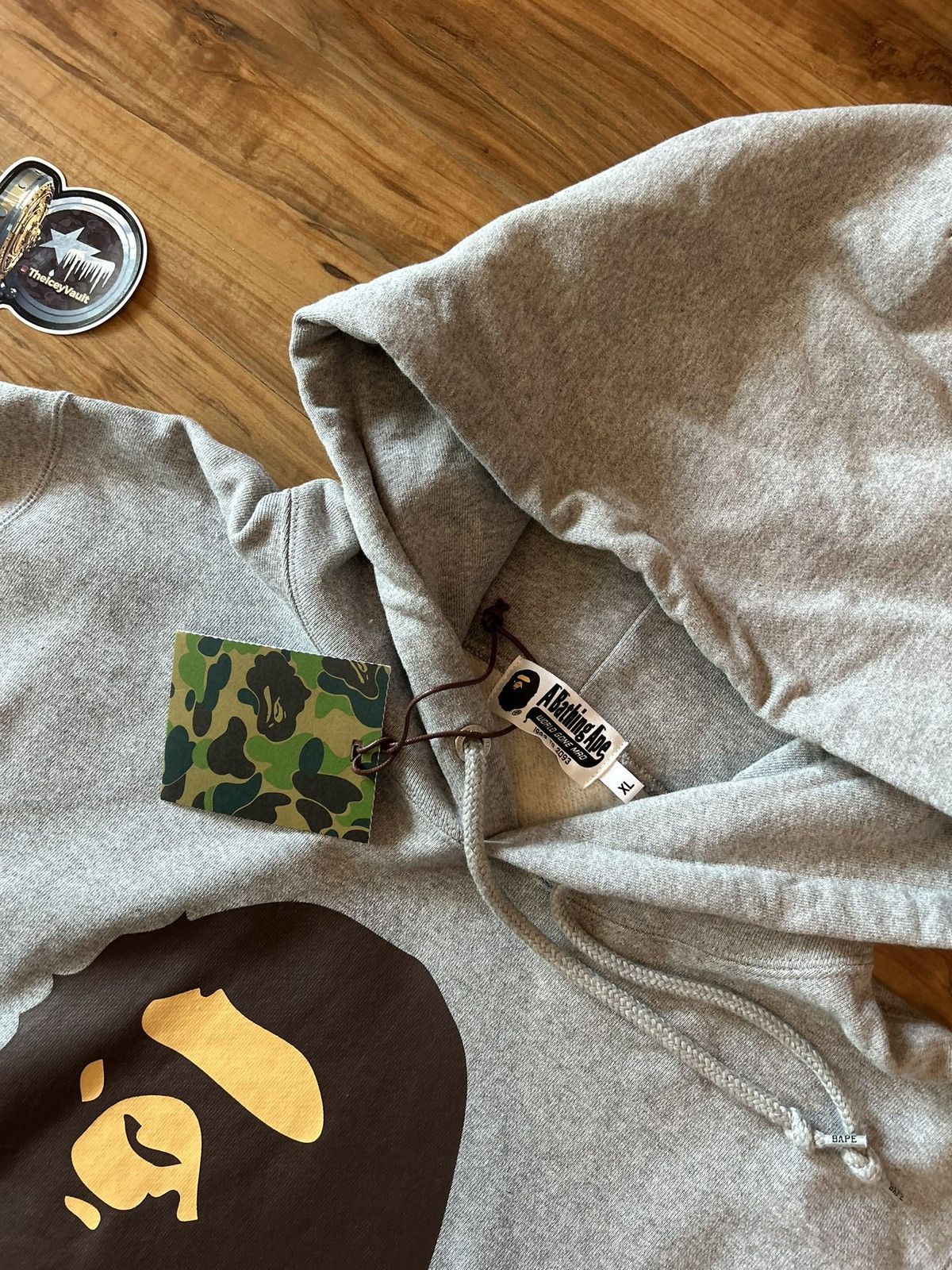 Bape NEW Bape Gray By Bathing Ape Face Pullover Hoodie Size US XL / EU 56 / 4 - 8 Thumbnail