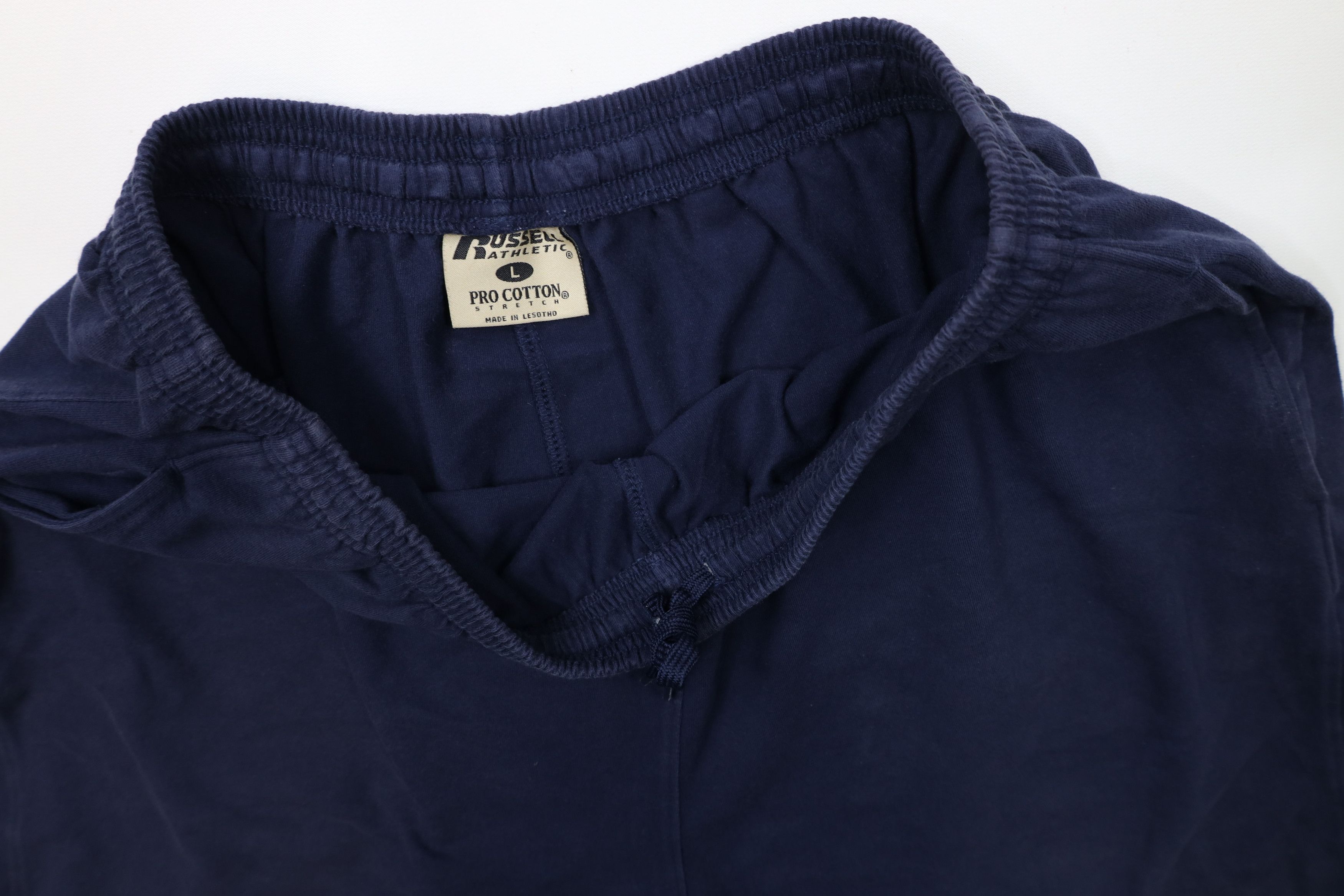 Russell Athletic × Vintage Vintage 90s Russell Athletic Above Knee Shorts Navy Blue Size US 34 / EU 50 - 9 Thumbnail
