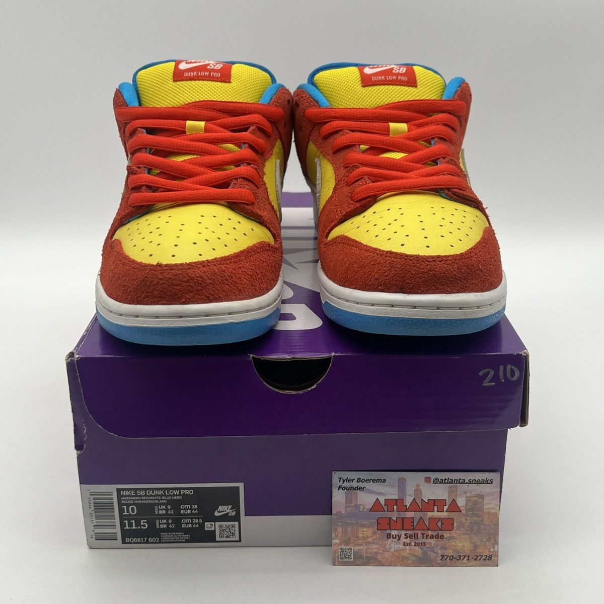 Nike Nike Dunk Low Bart Simpson Size US 10 / EU 43 - 2 Thumbnail