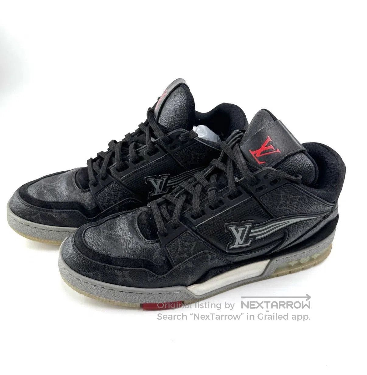Louis Vuitton Black Hitop Sneakers Size 8.5. Size US 8.5 / EU 41-42 - 1 Thumbnail
