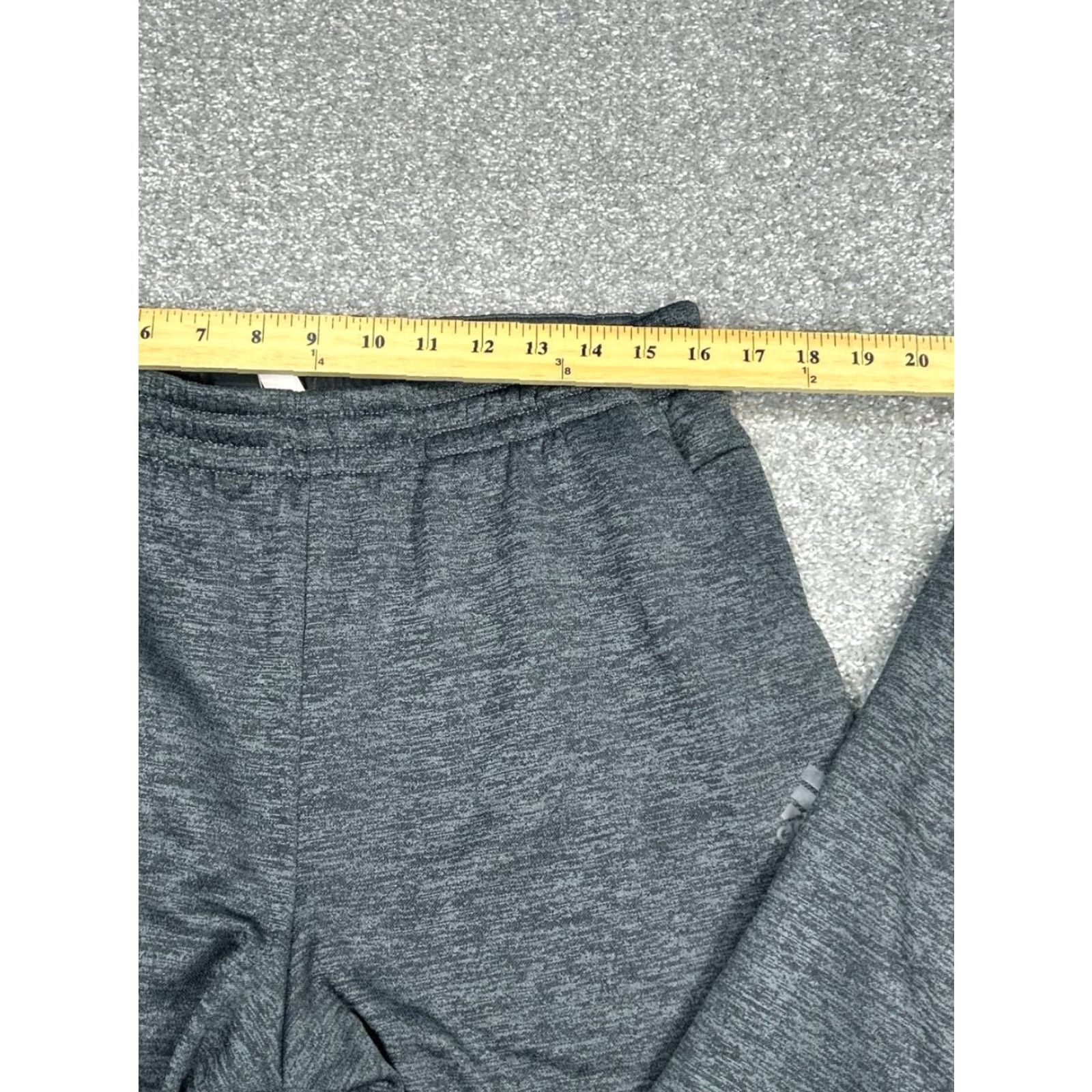 Adidas Adidas Sweatpants Mens Large Gray Fleece Lined Drawstring Ankle Zip Athleisure Size US 33 - 3 Thumbnail