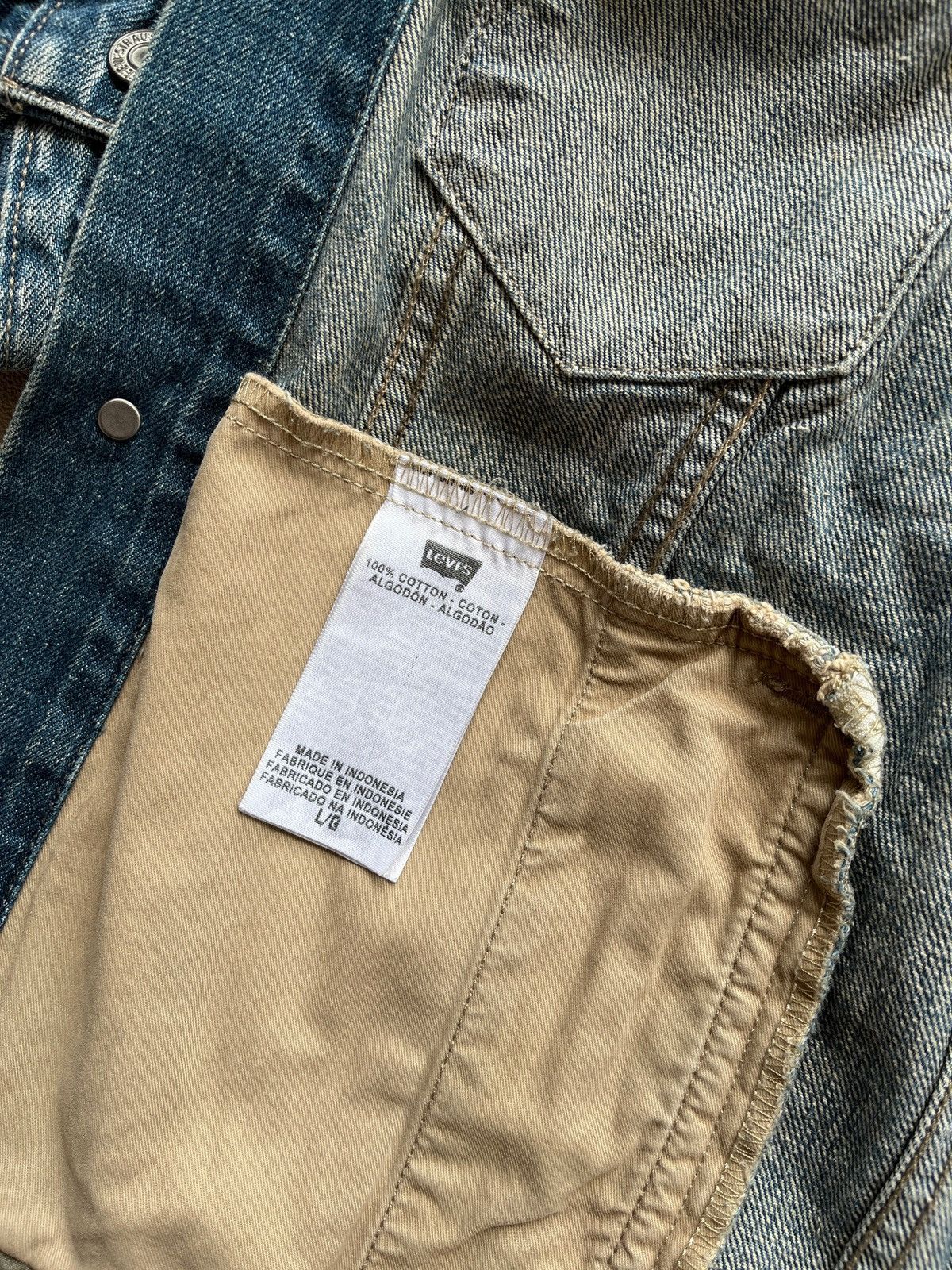 Levi's 00's Levis Trucker Blue Wash Size US L / EU 52-54 / 3 - 4 Thumbnail