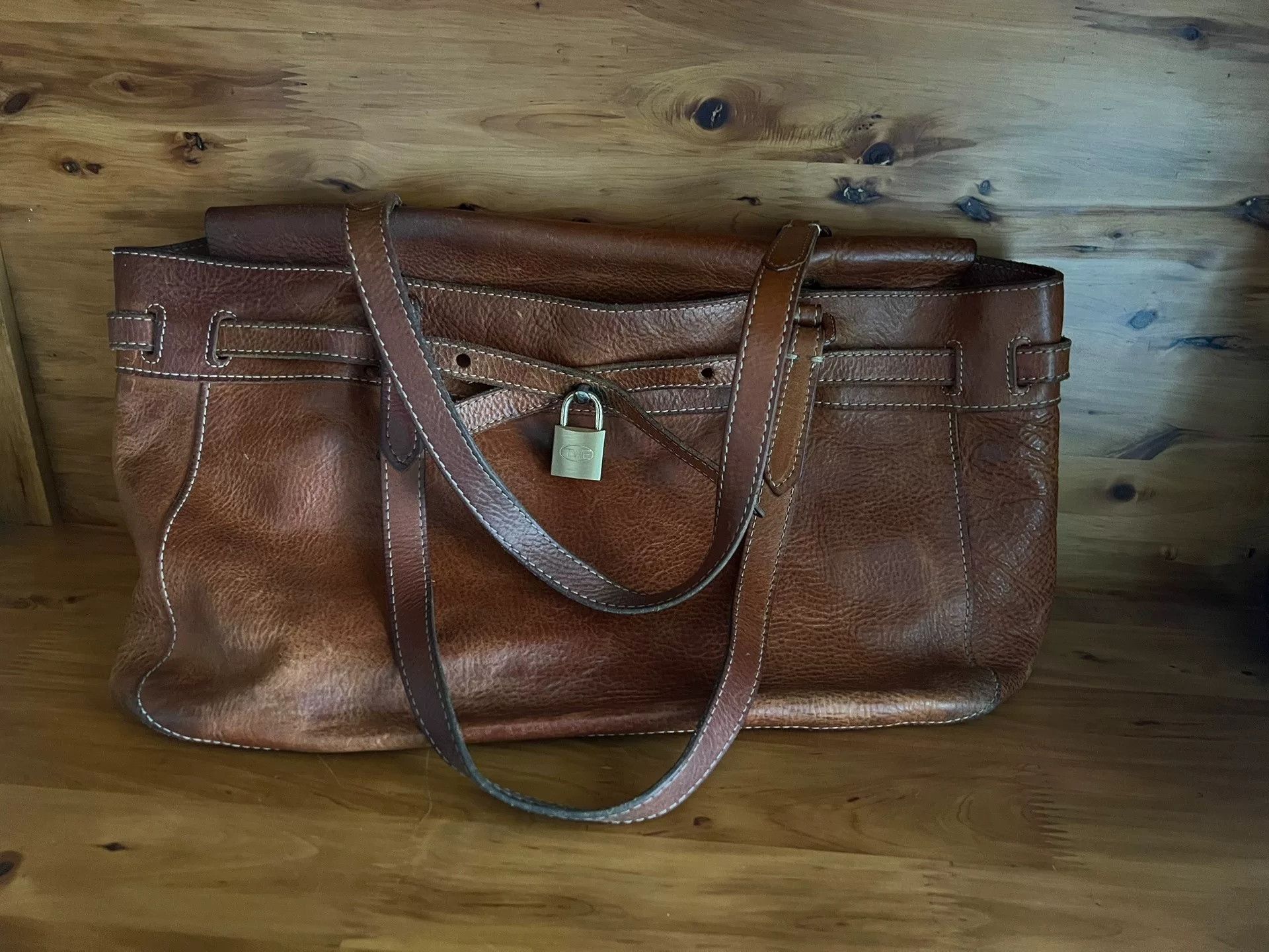 Gents Genten Vintage Leather Bag Size ONE SIZE - 9 Thumbnail